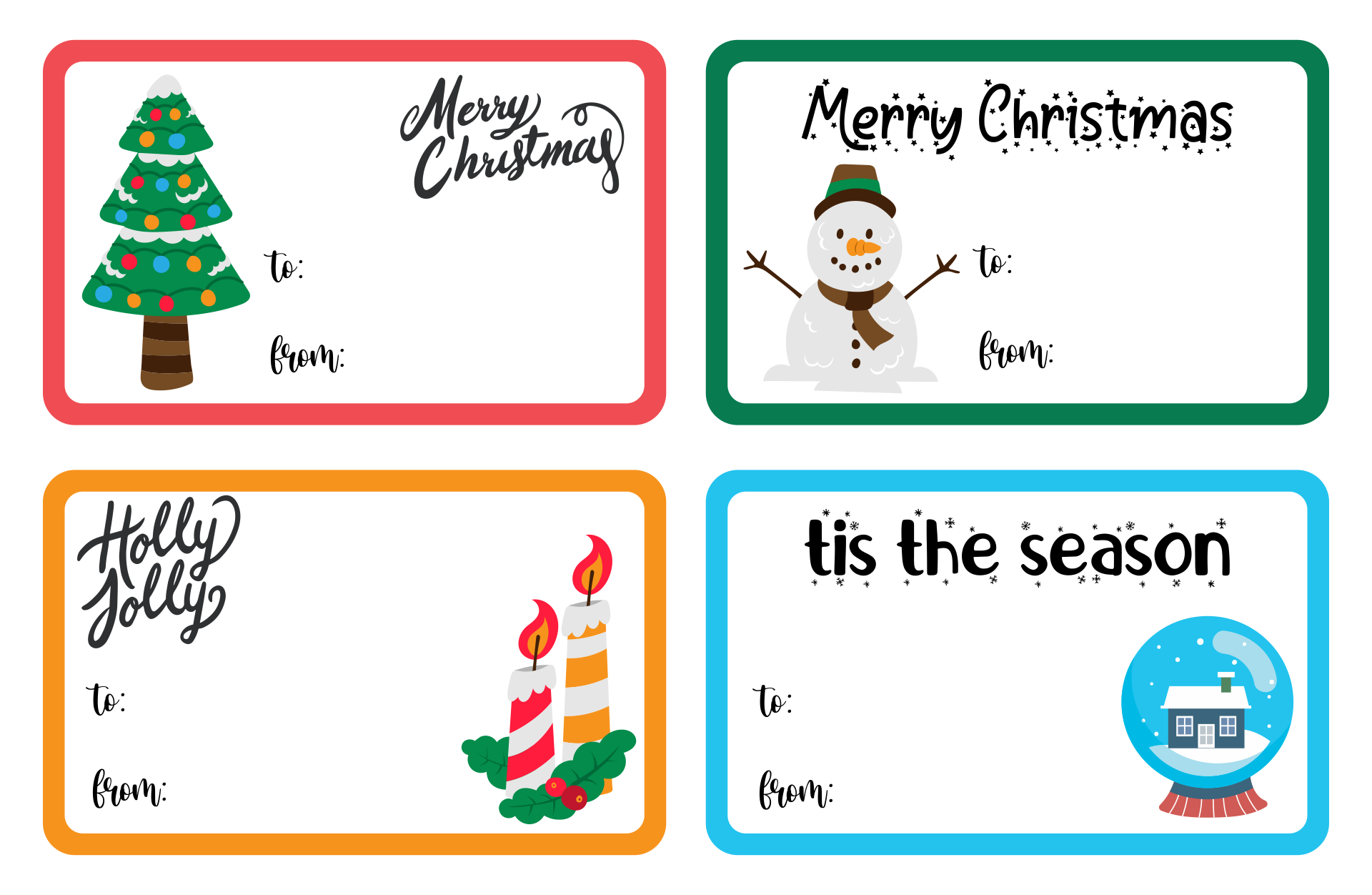 Free Printable Christmas Gift Tags Templates