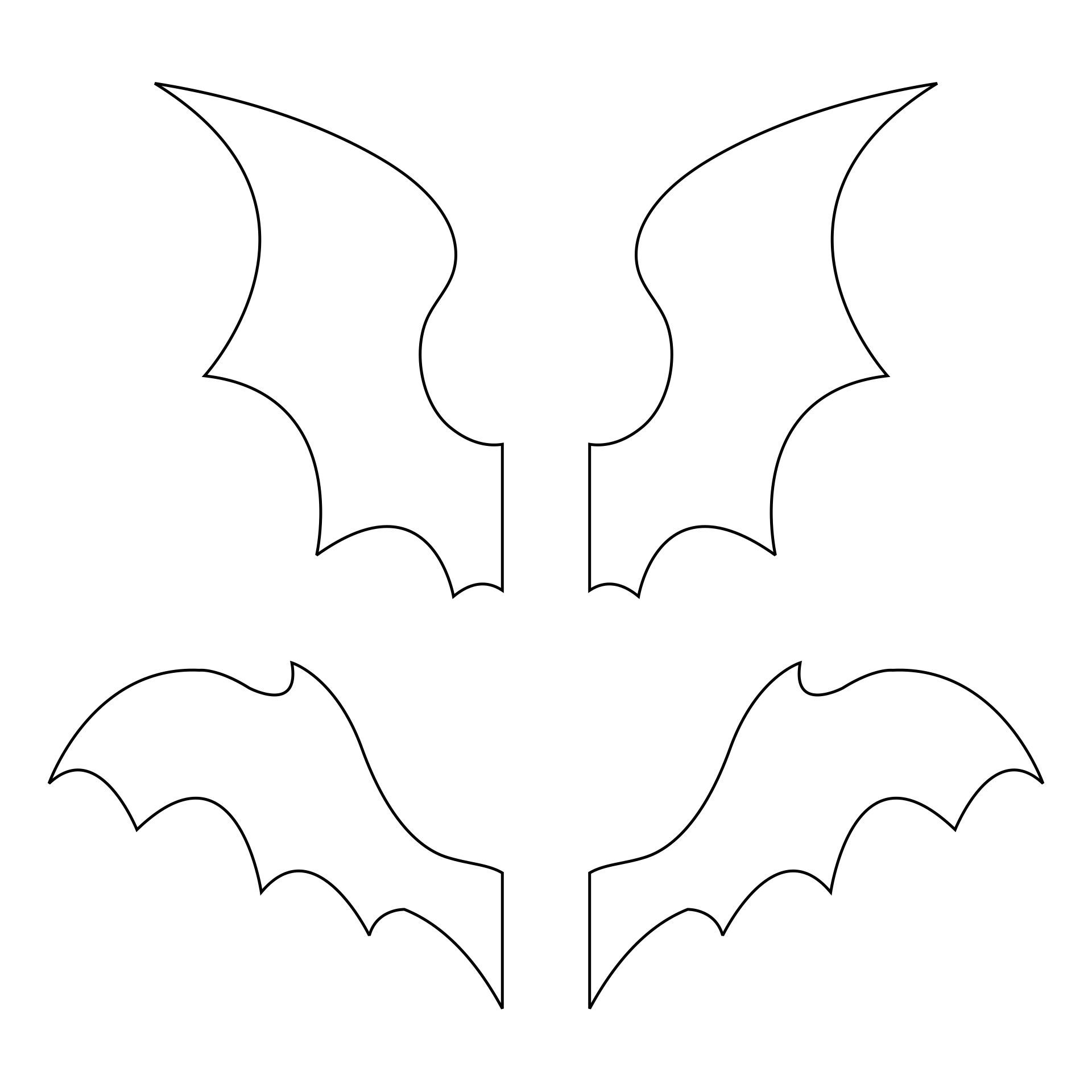 Bat Wings Template Printable