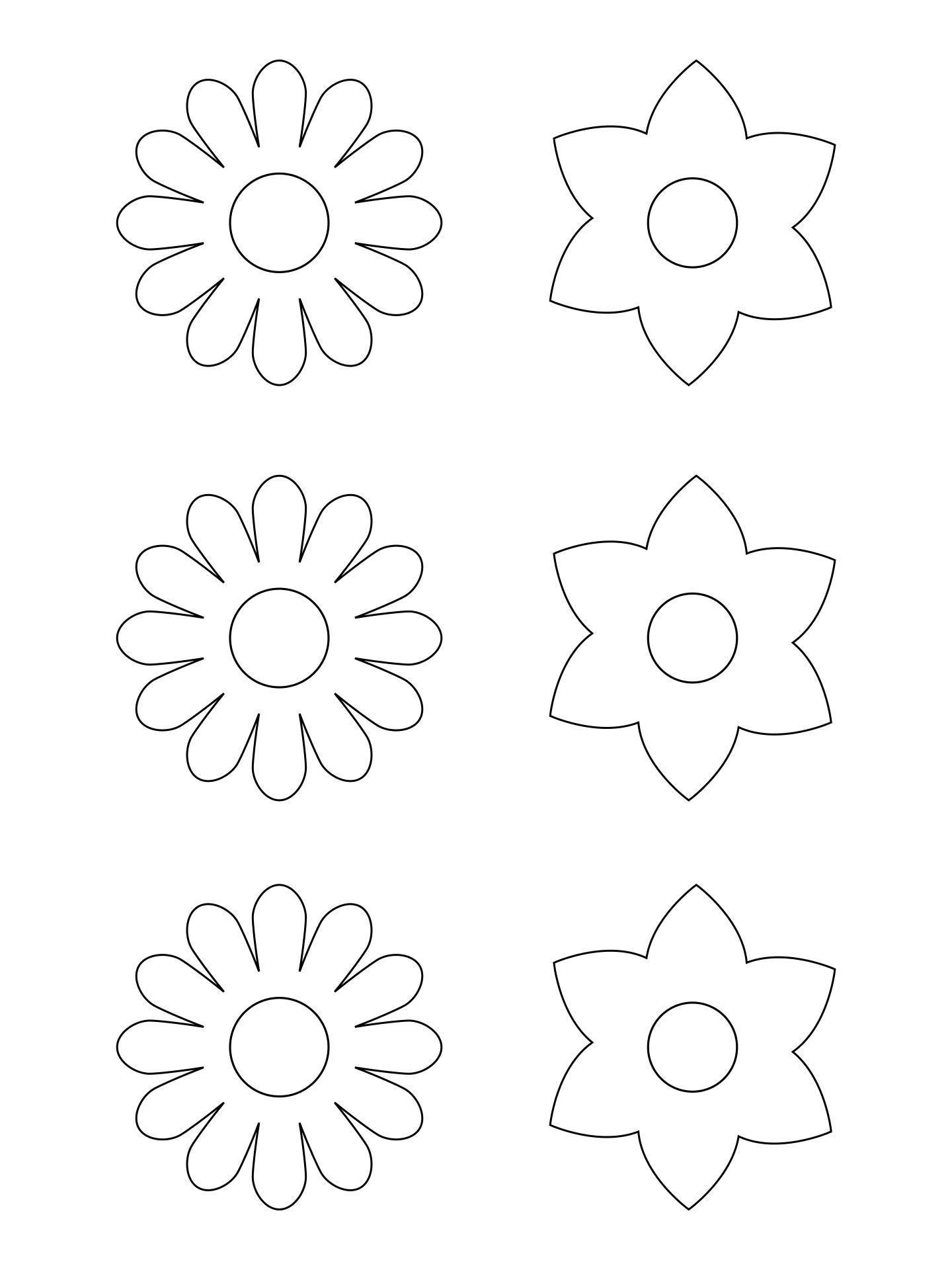 Paper Flower Templates Printables