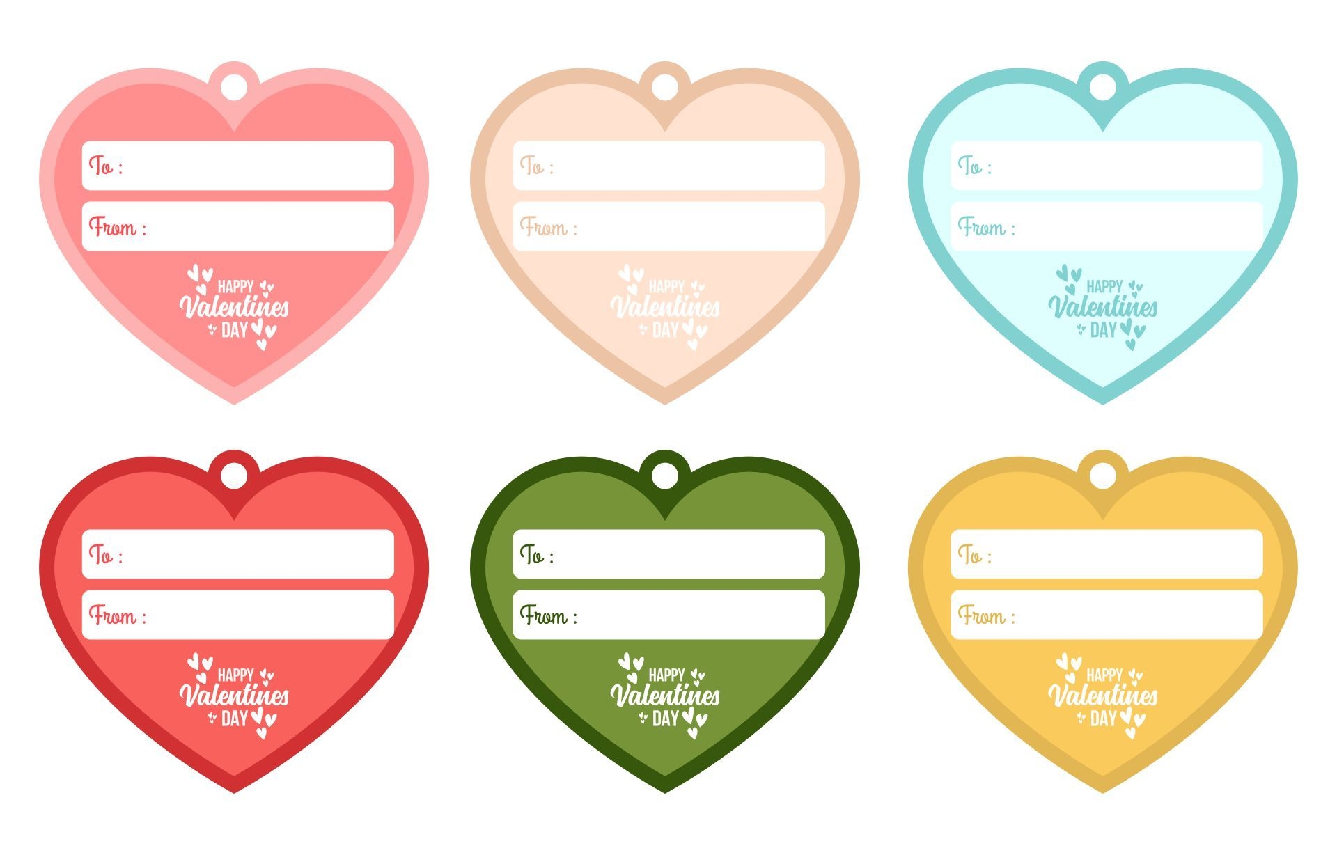 Template Free Printable Valentine Tags