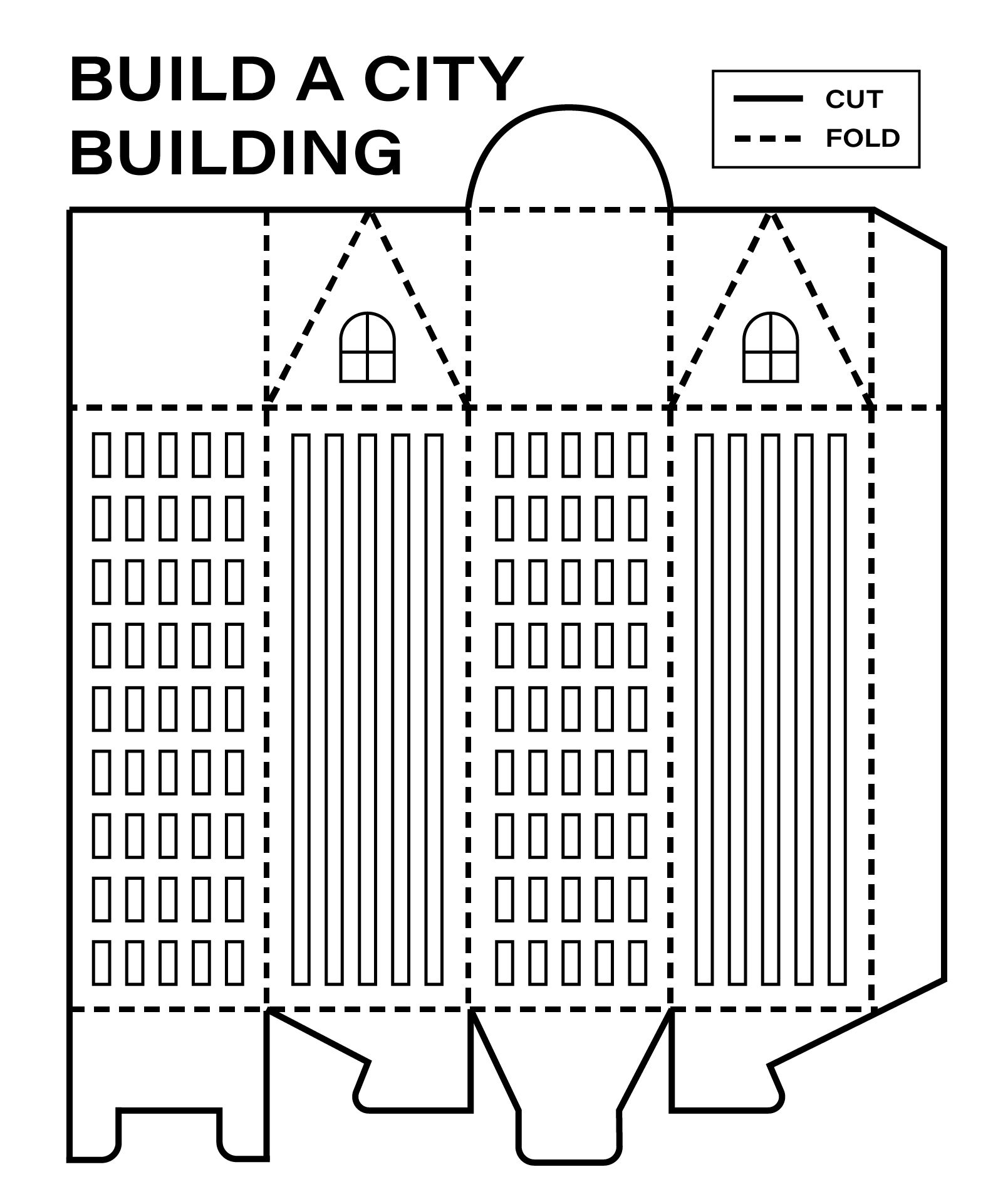 10 Best Printable Foldable Buildings PDF For Free At Printablee Paper City Paper House Template Paper City Printable
