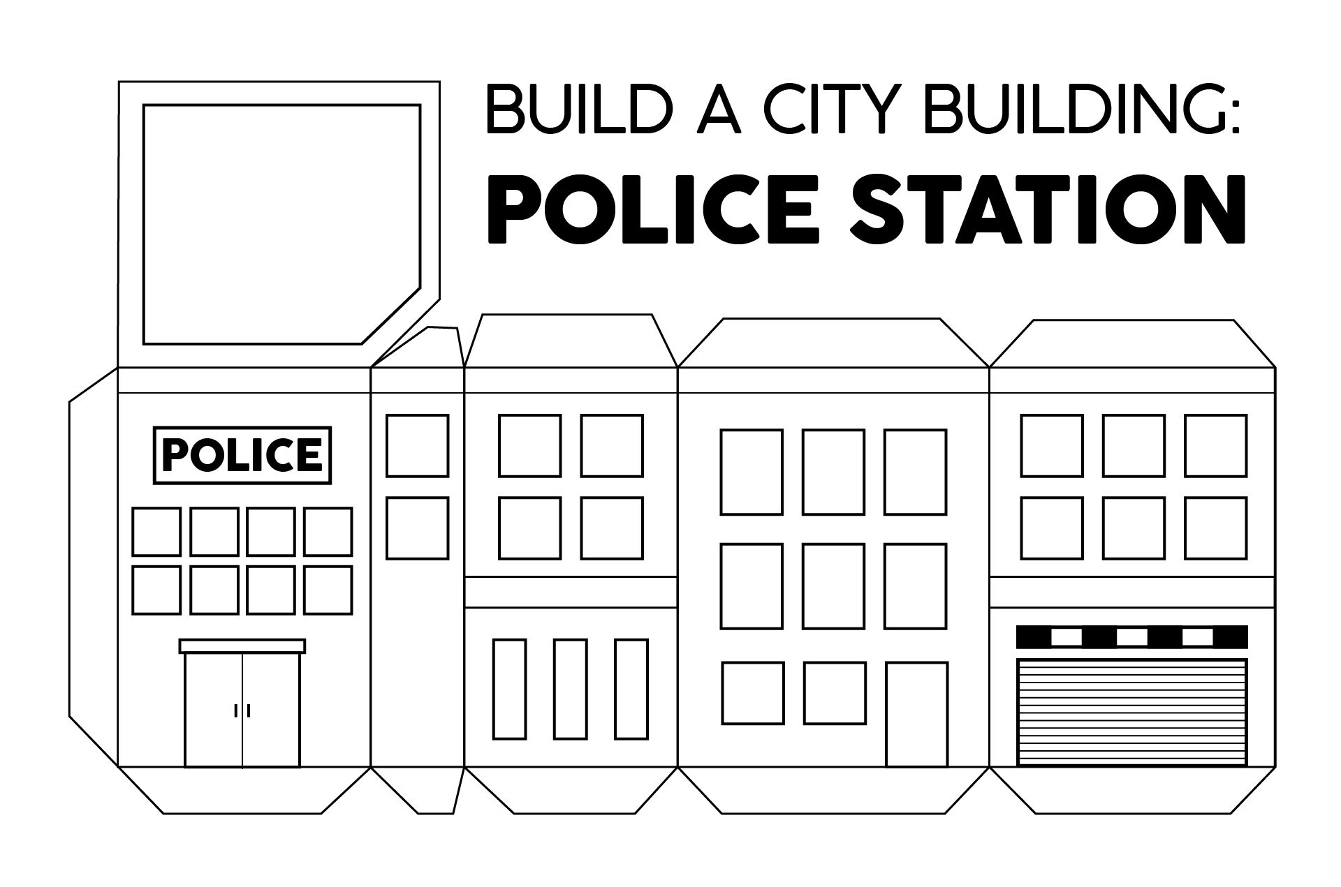10 Best Printable Foldable Buildings PDF For Free At Printablee Paper City Printable Paper House Template Paper City