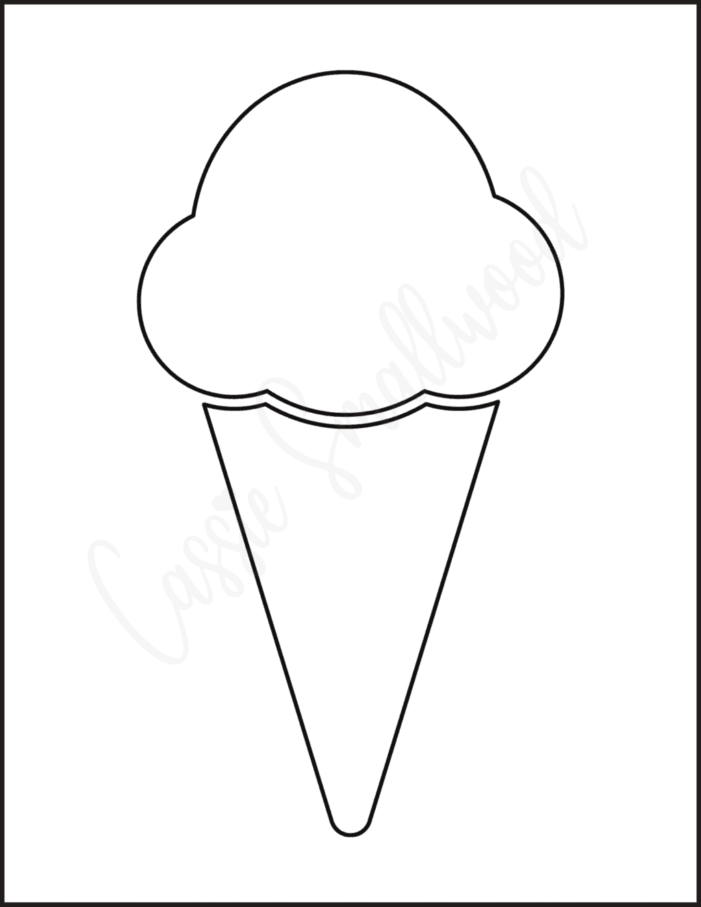 Printable Ice Cream Template