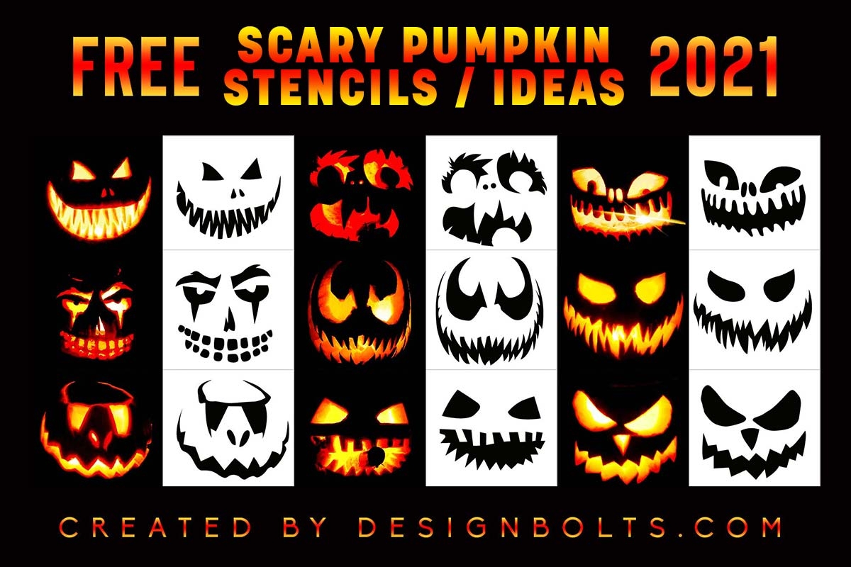 Scary Pumpkin Template Printable