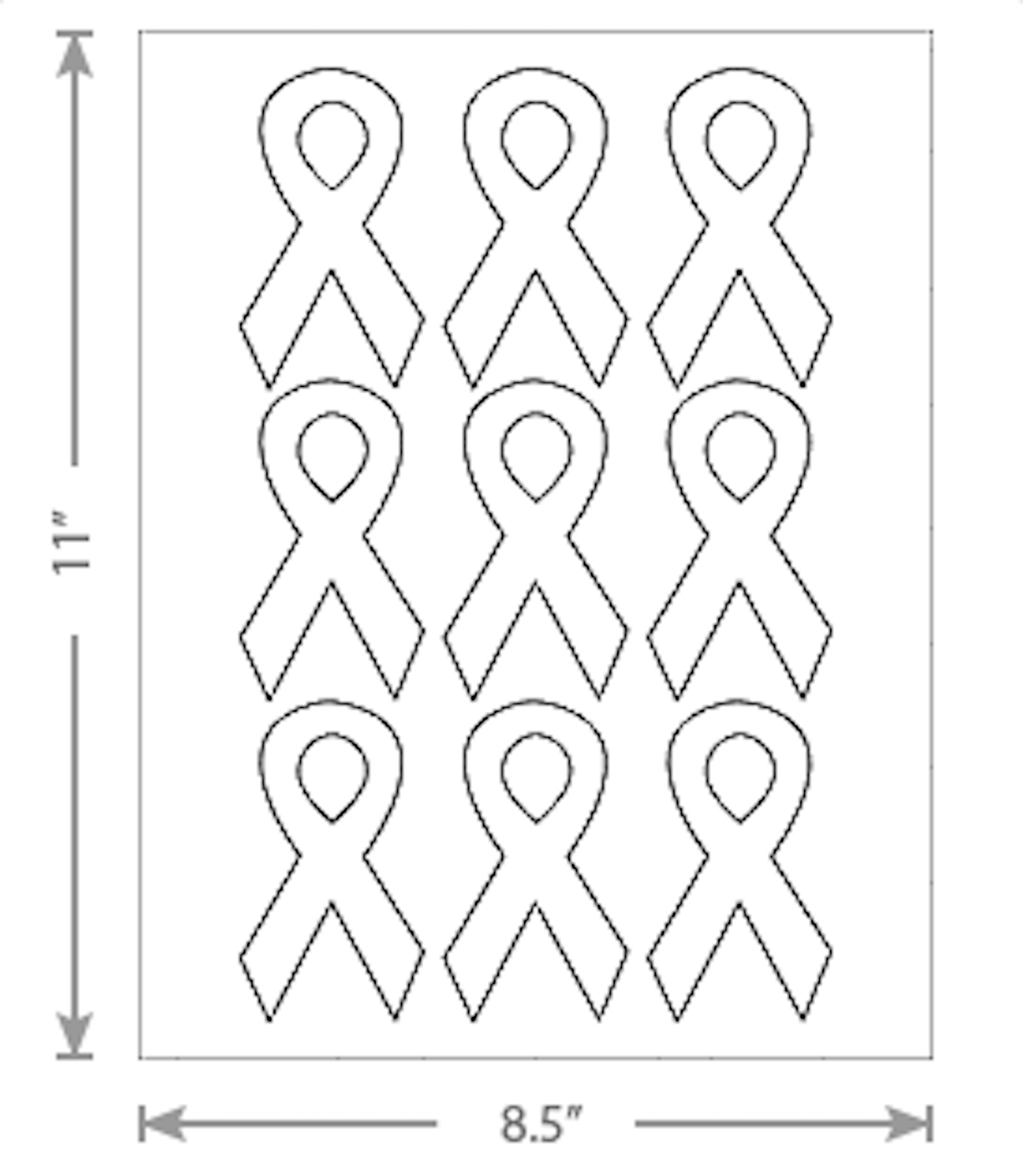 Printable Cancer Ribbon Template