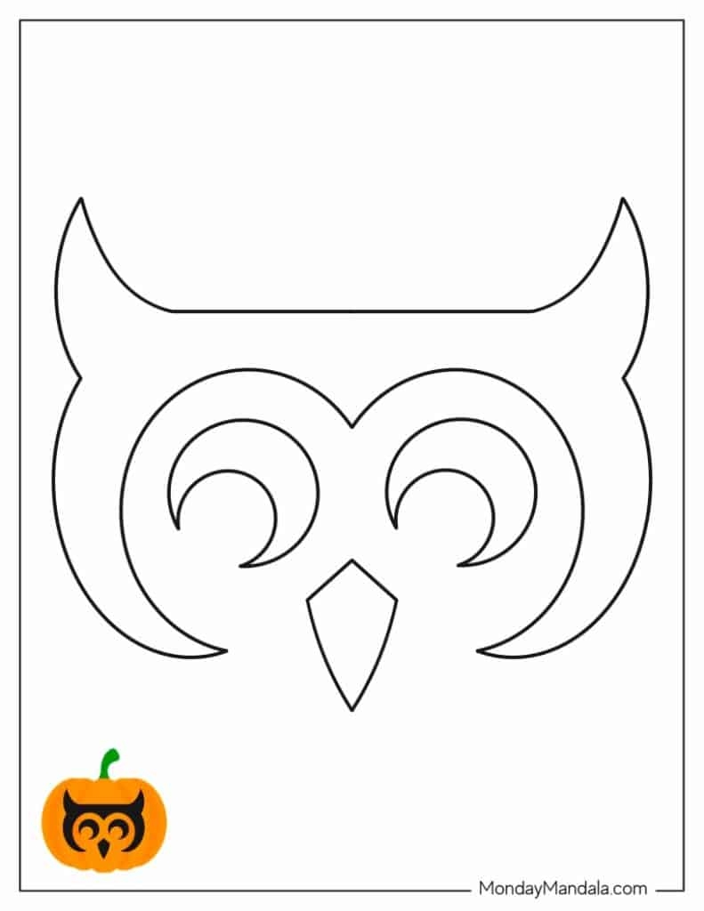 Owl Pumpkin Template Printable