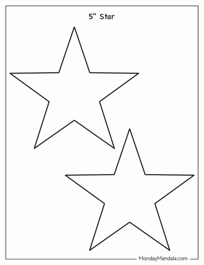 5 Pointed Star Template Free Printable