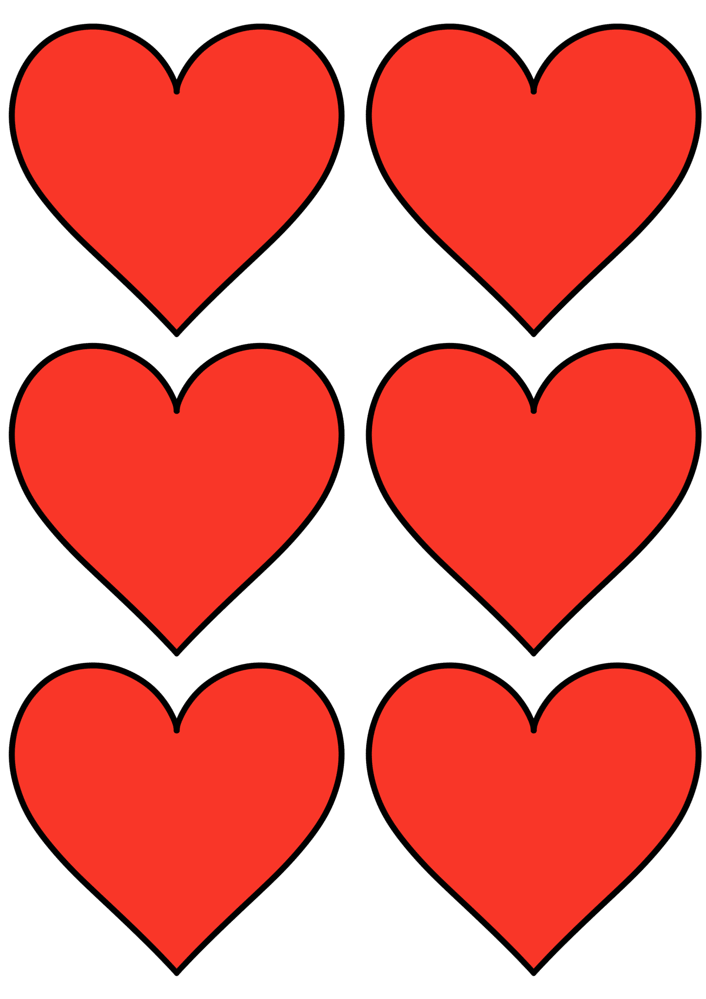 Printable Red Heart Template