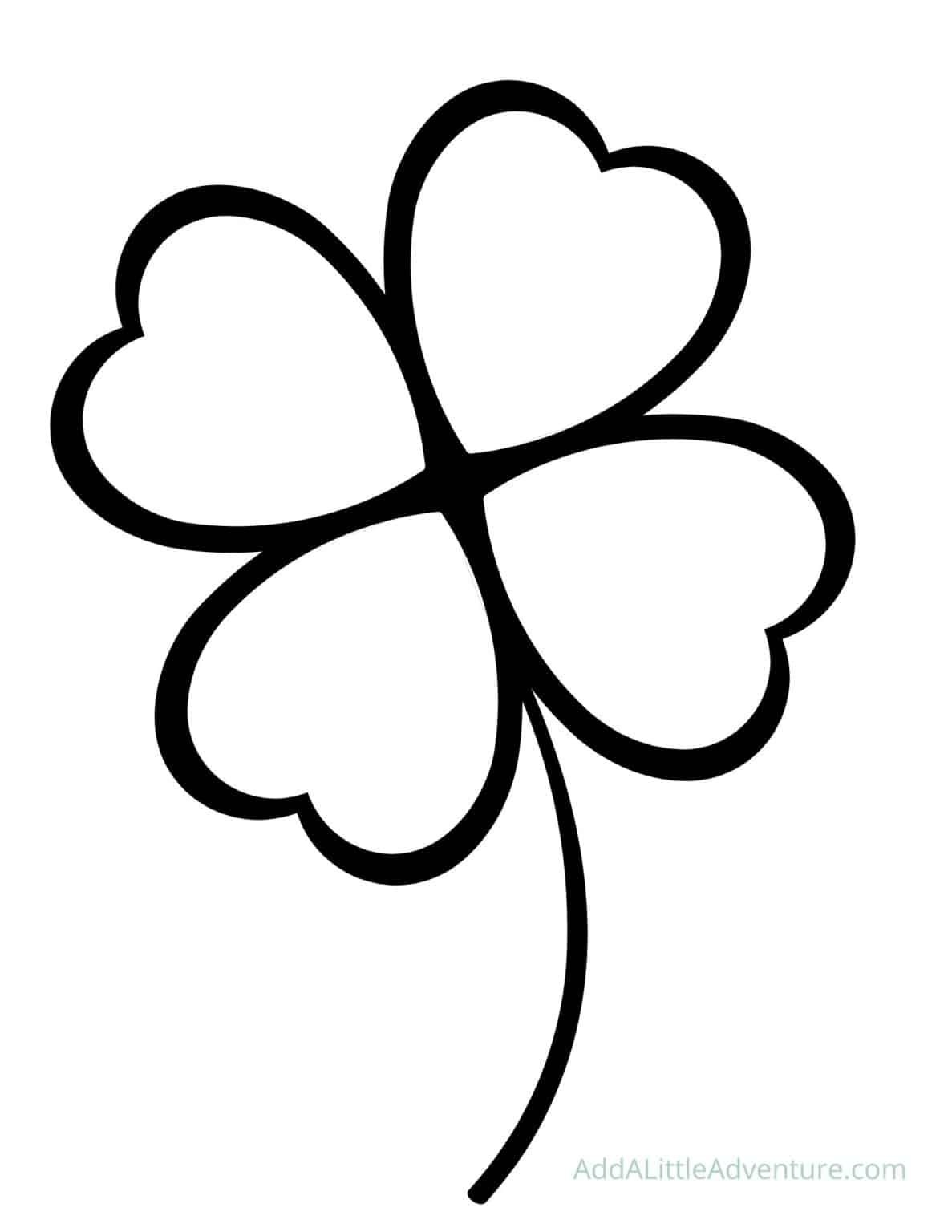 Printable Four Leaf Clover Template