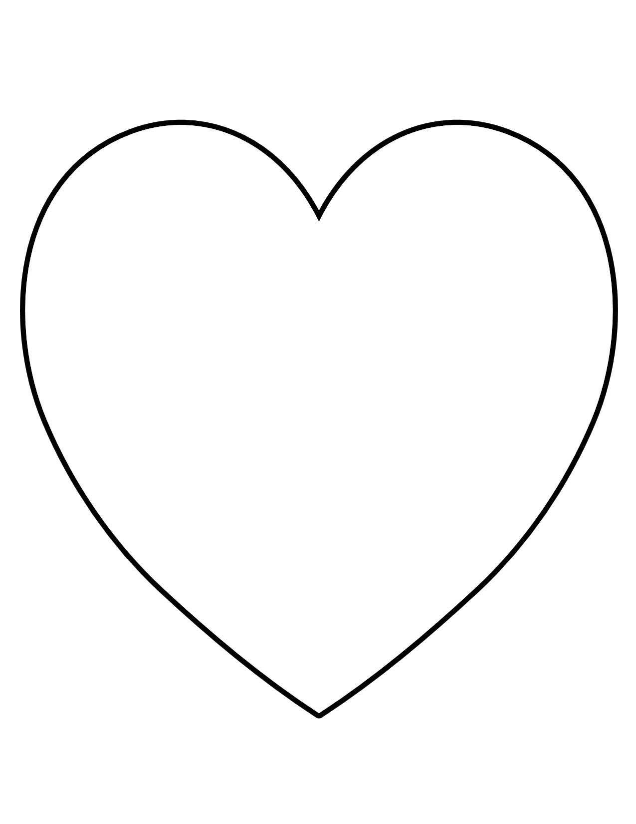 Printable Heart Shape Template