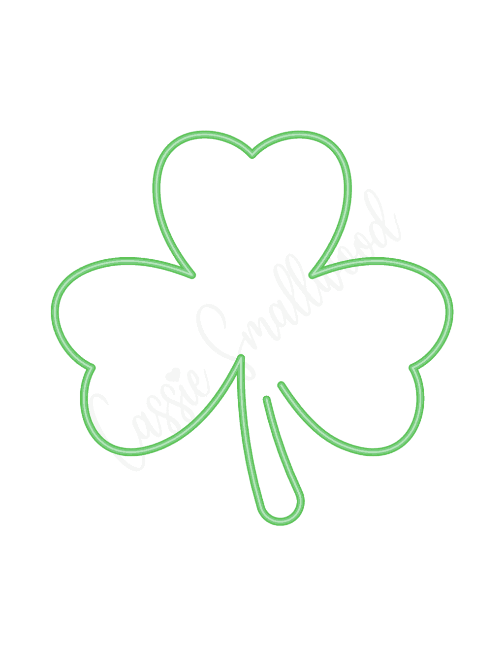 Free Printable Green Shamrock Template