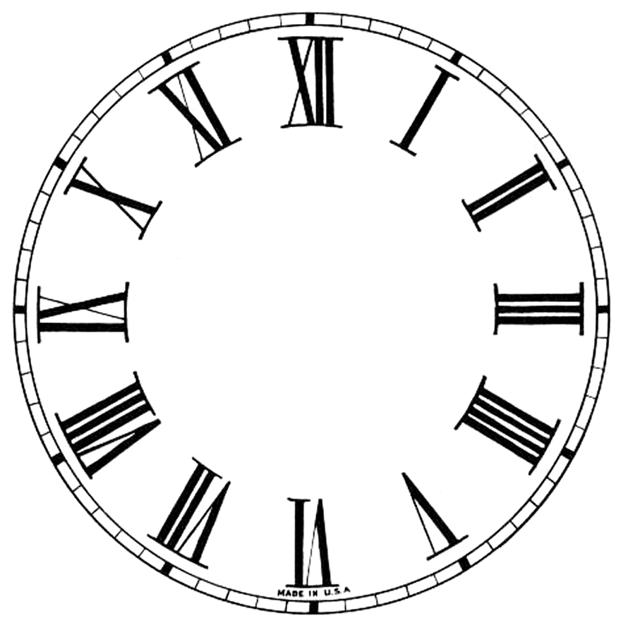 Clock Face Template Free Printable