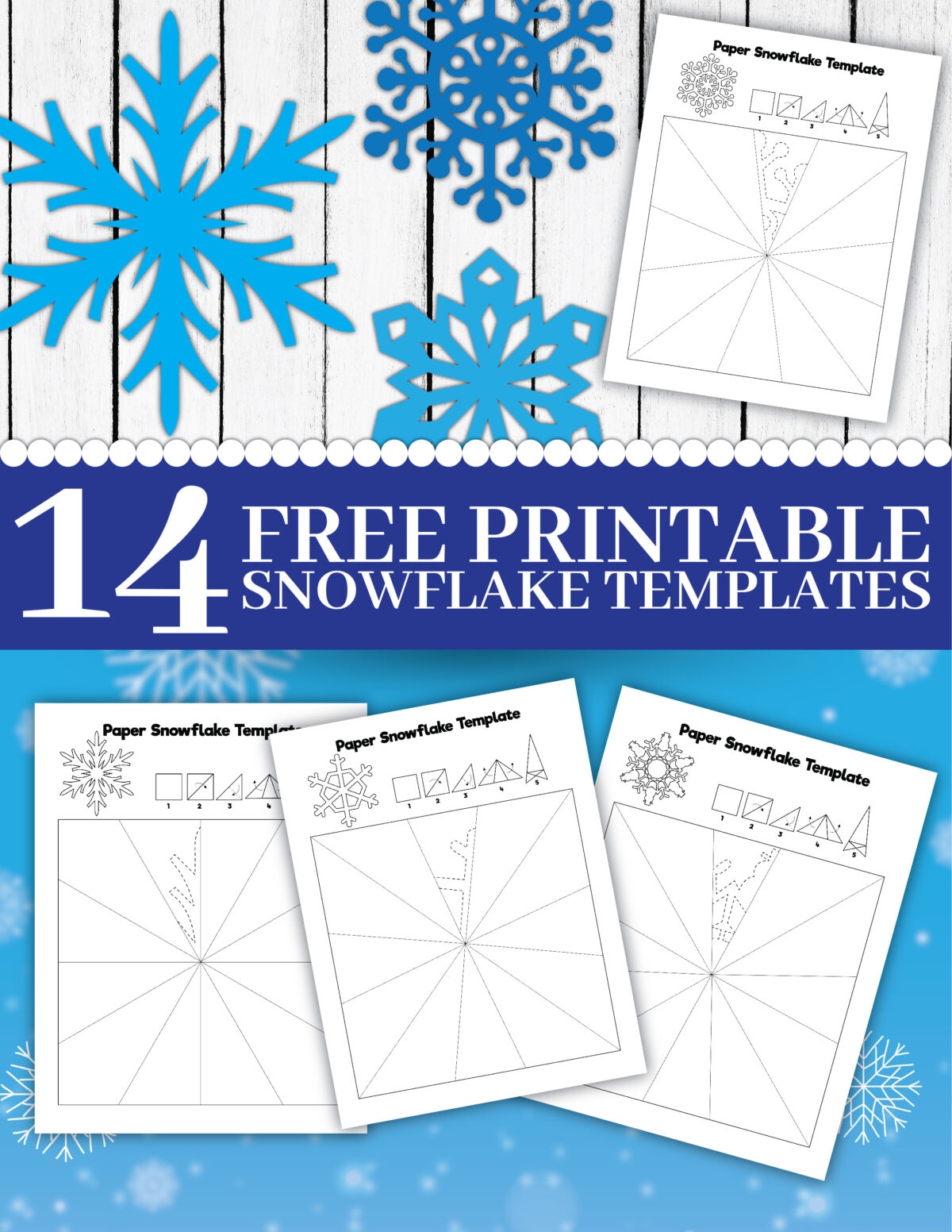 Printable 3D Snowflake Template