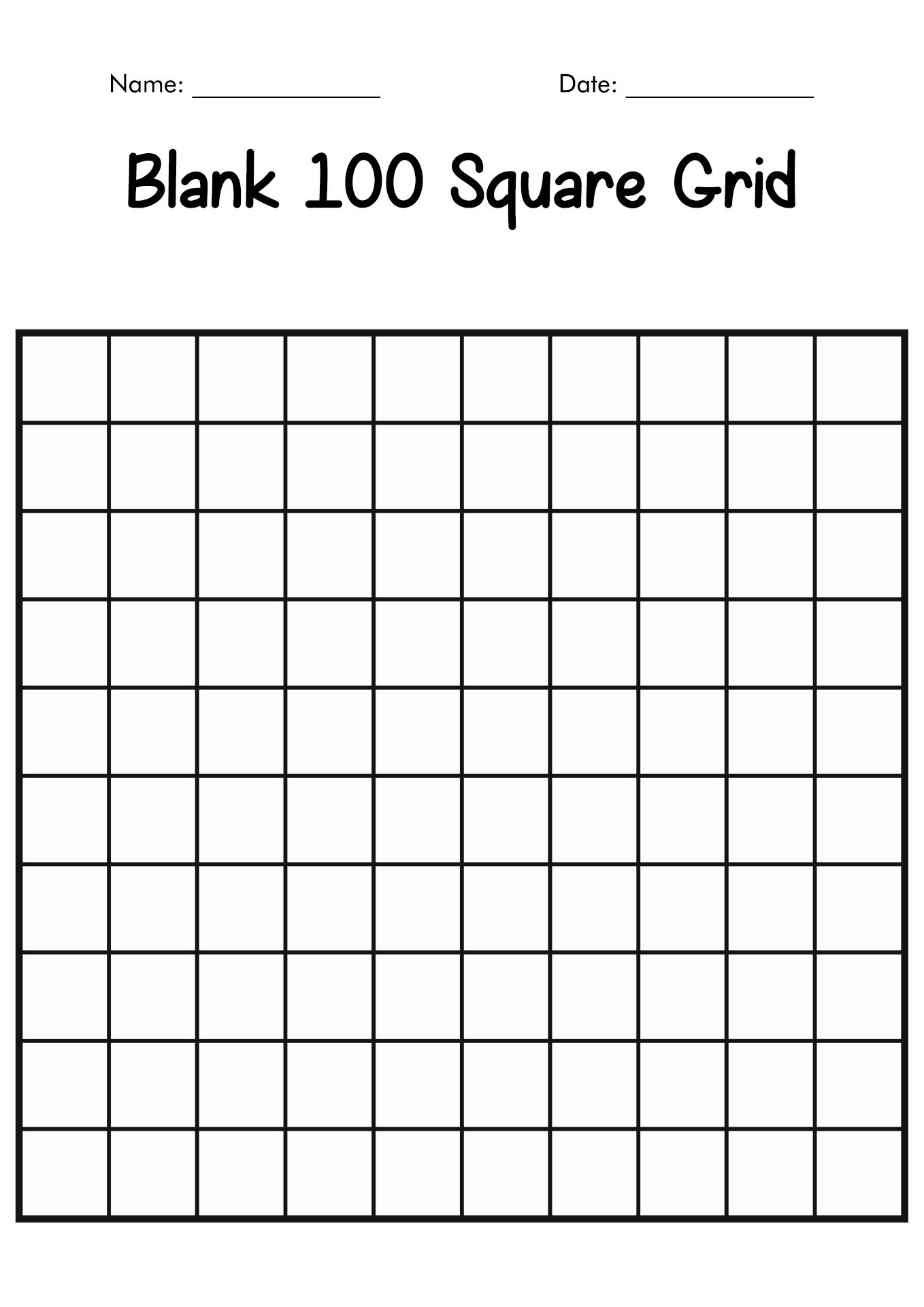 15 100 Worksheet Template Worksheet Template Math Template Math Grid