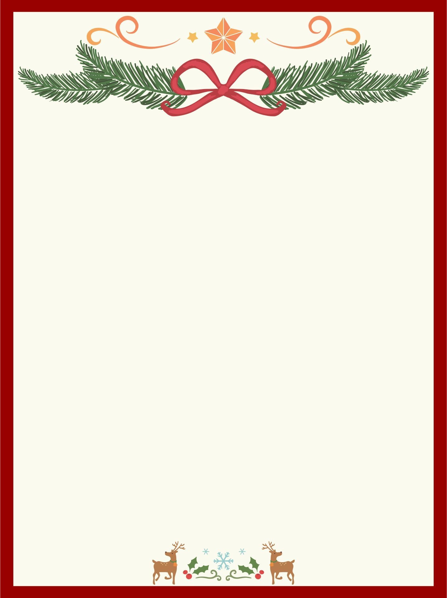 15 Best Free Printable Christmas Stationary Borders PDF For Free At Printablee Free Christmas Printables Christmas Stationery Christmas Stationery Printable