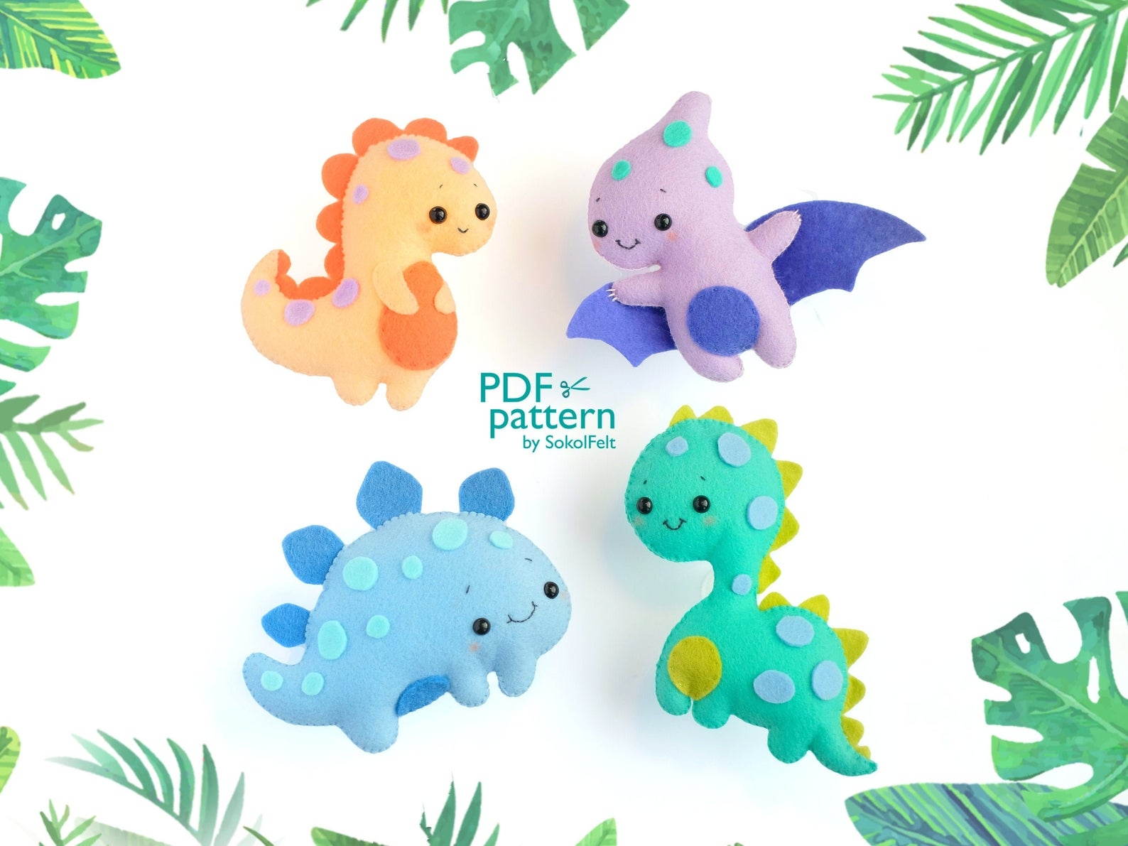 Template Free Printable Dinosaur Sewing Patterns