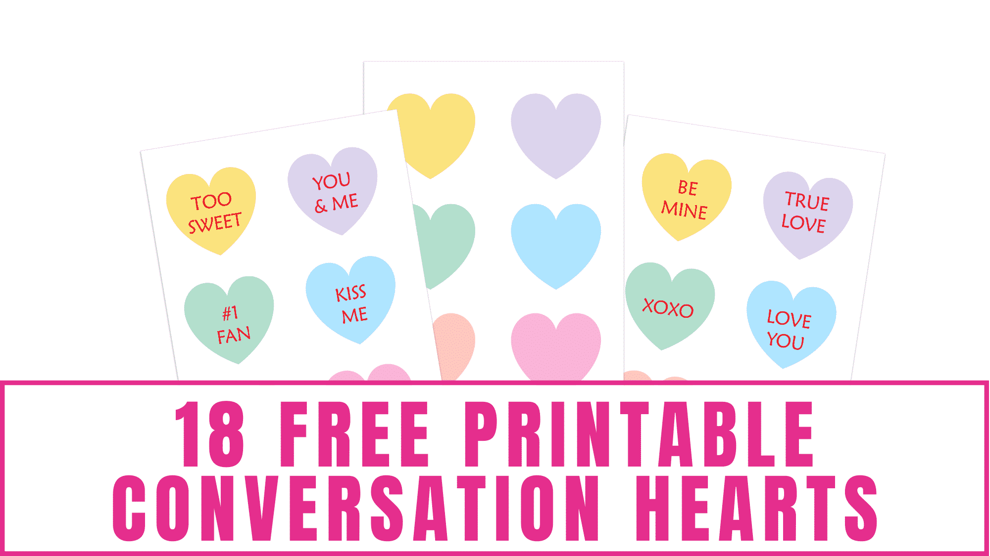 Printable Template Conversation Hearts