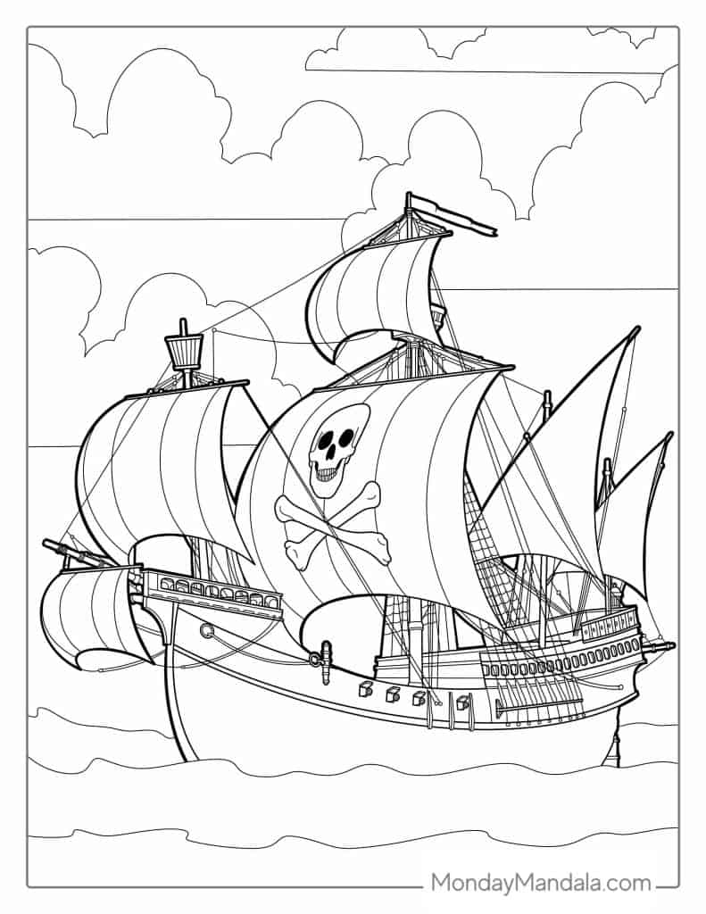 Pirate Ship Printable Template