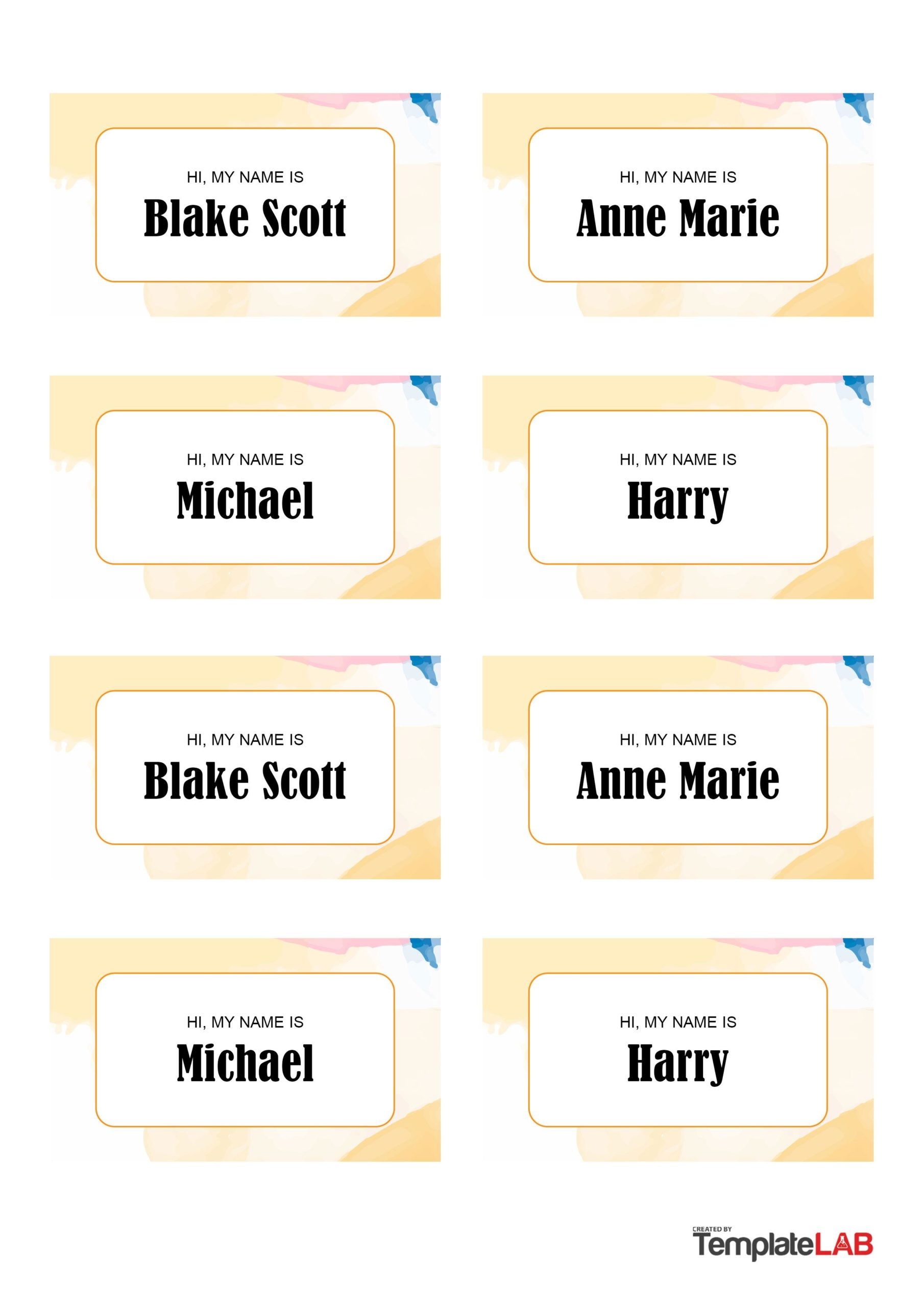 Free Printable Door Name Plate Template