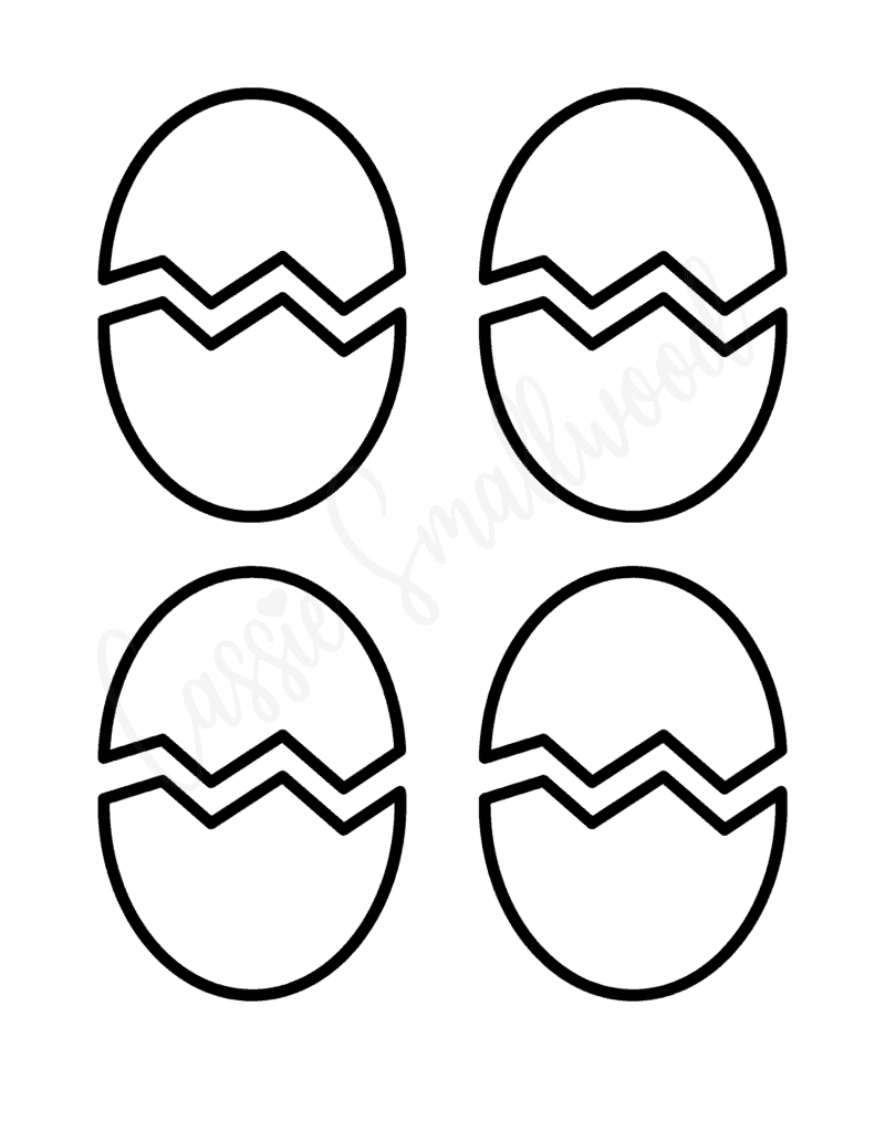 Cracked Egg Template Printable