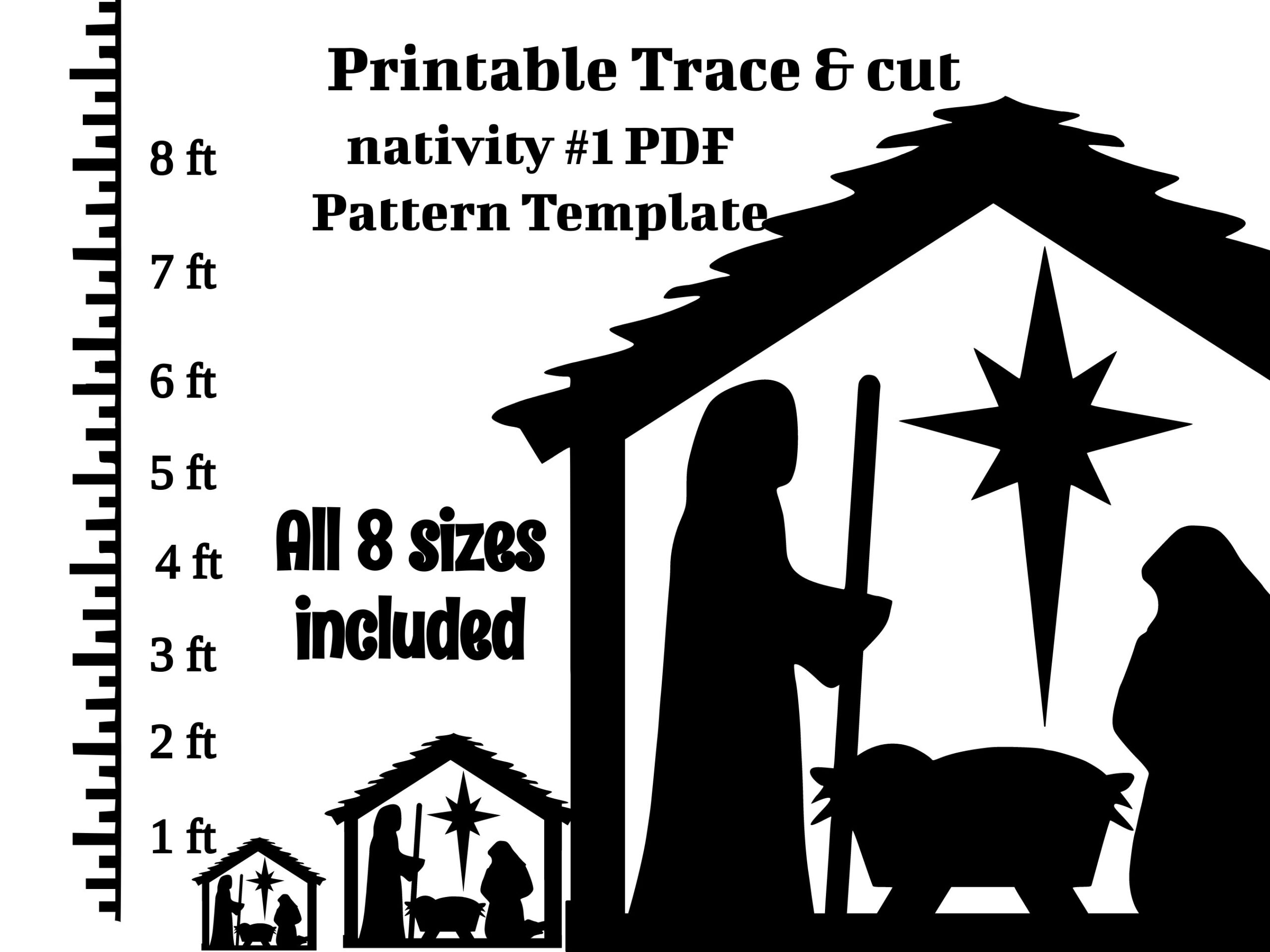 Nativity Scene Cut Out Nativity Templates Printable