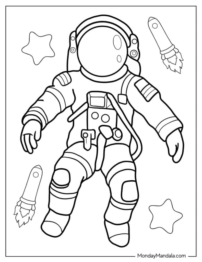 Printable Astronaut Cut Out Template