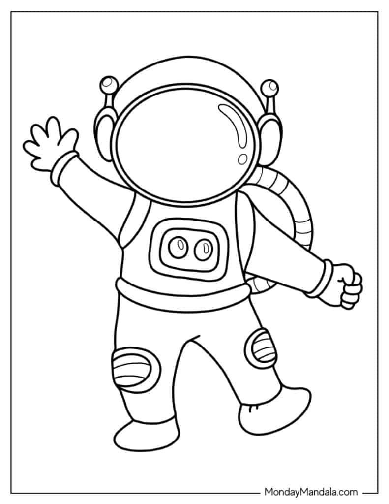 20 Astronaut Coloring Pages Free PDF Printables 