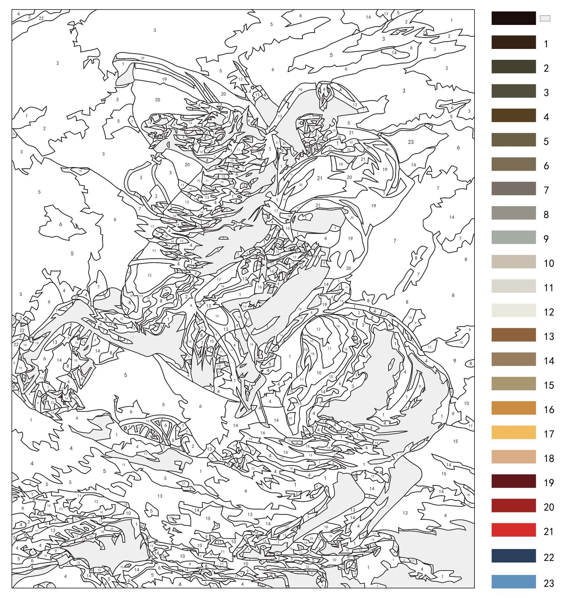 20 Best Paint By Number Printable Templates PDF For Free At Printablee Abstract Coloring Pages Paint By Number Painting Templates