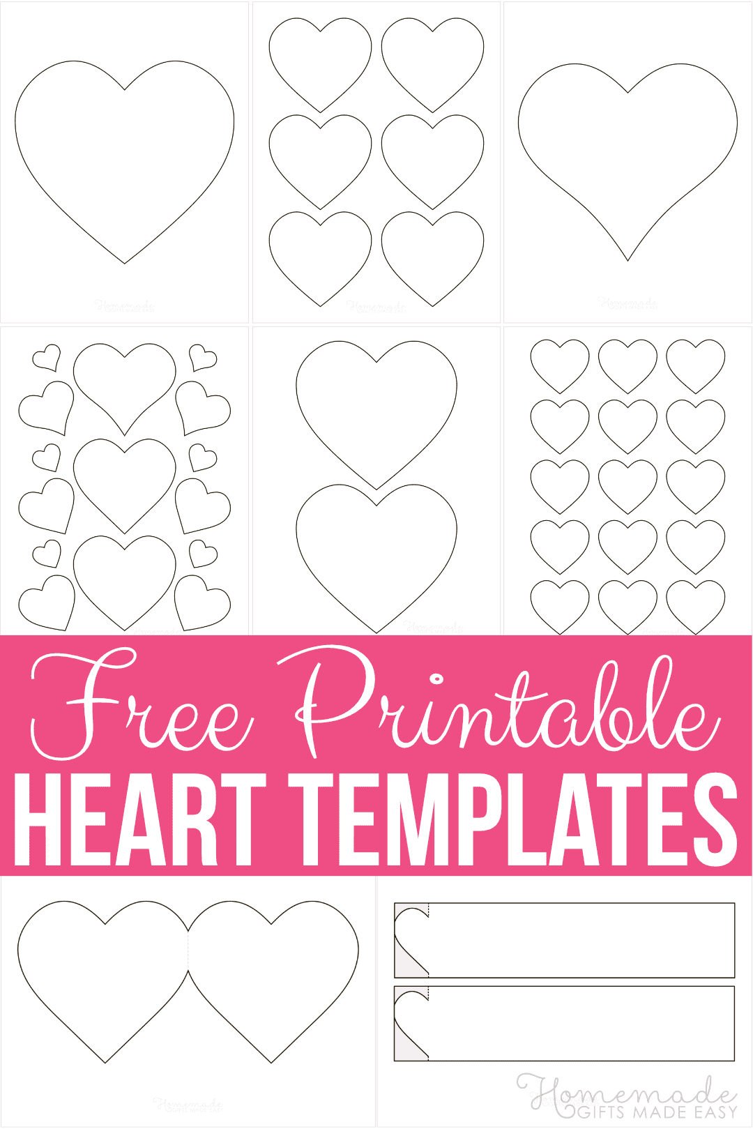 Printable Pink Heart Template