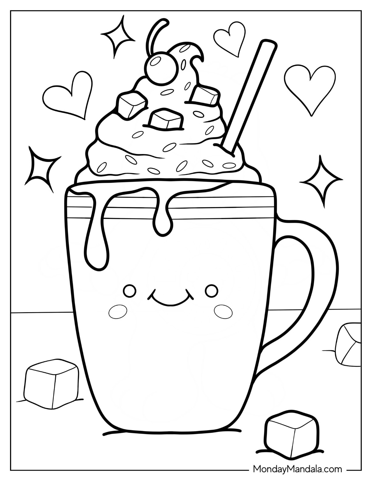 20 Hot Chocolate Coloring Pages Free PDF Printables 