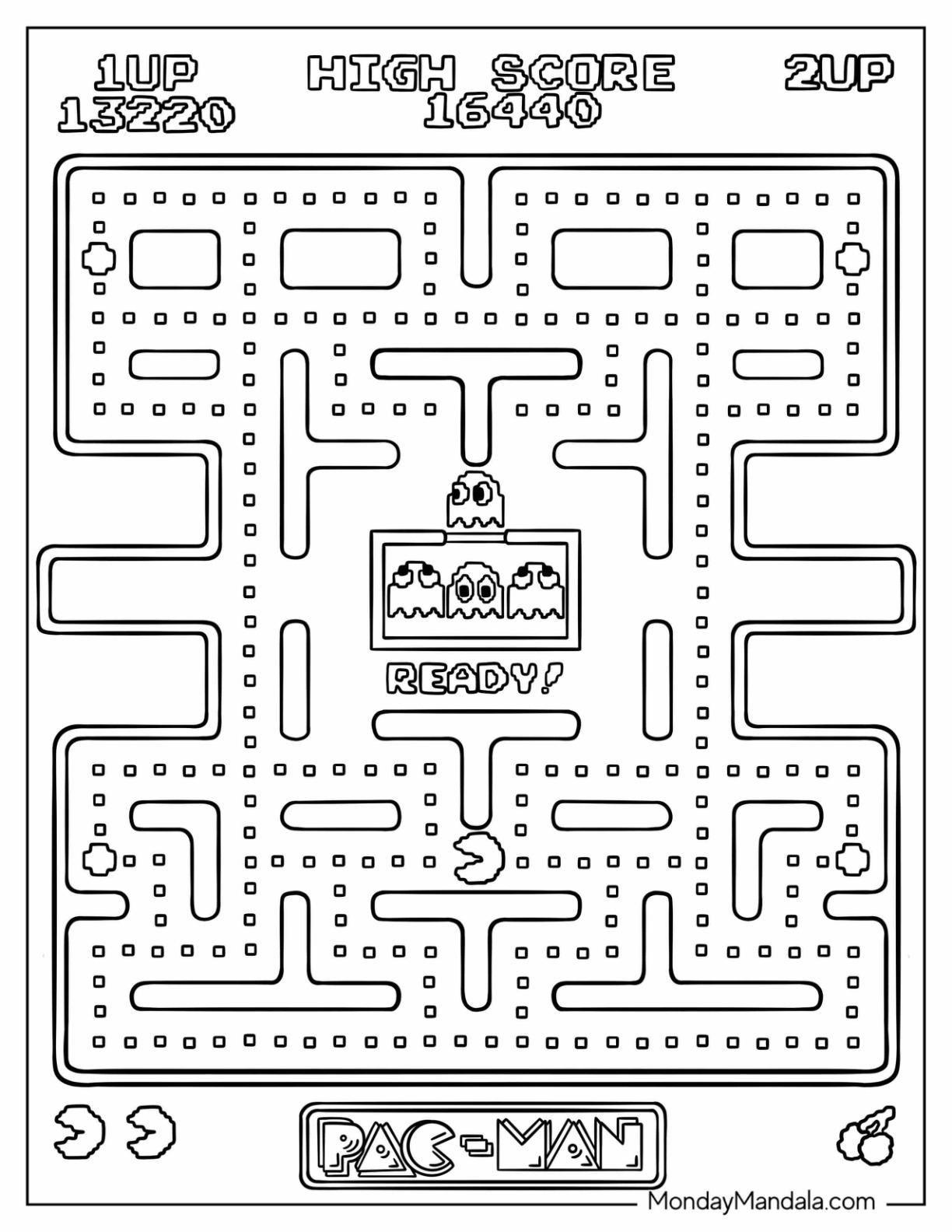 Pac Man Template Printable