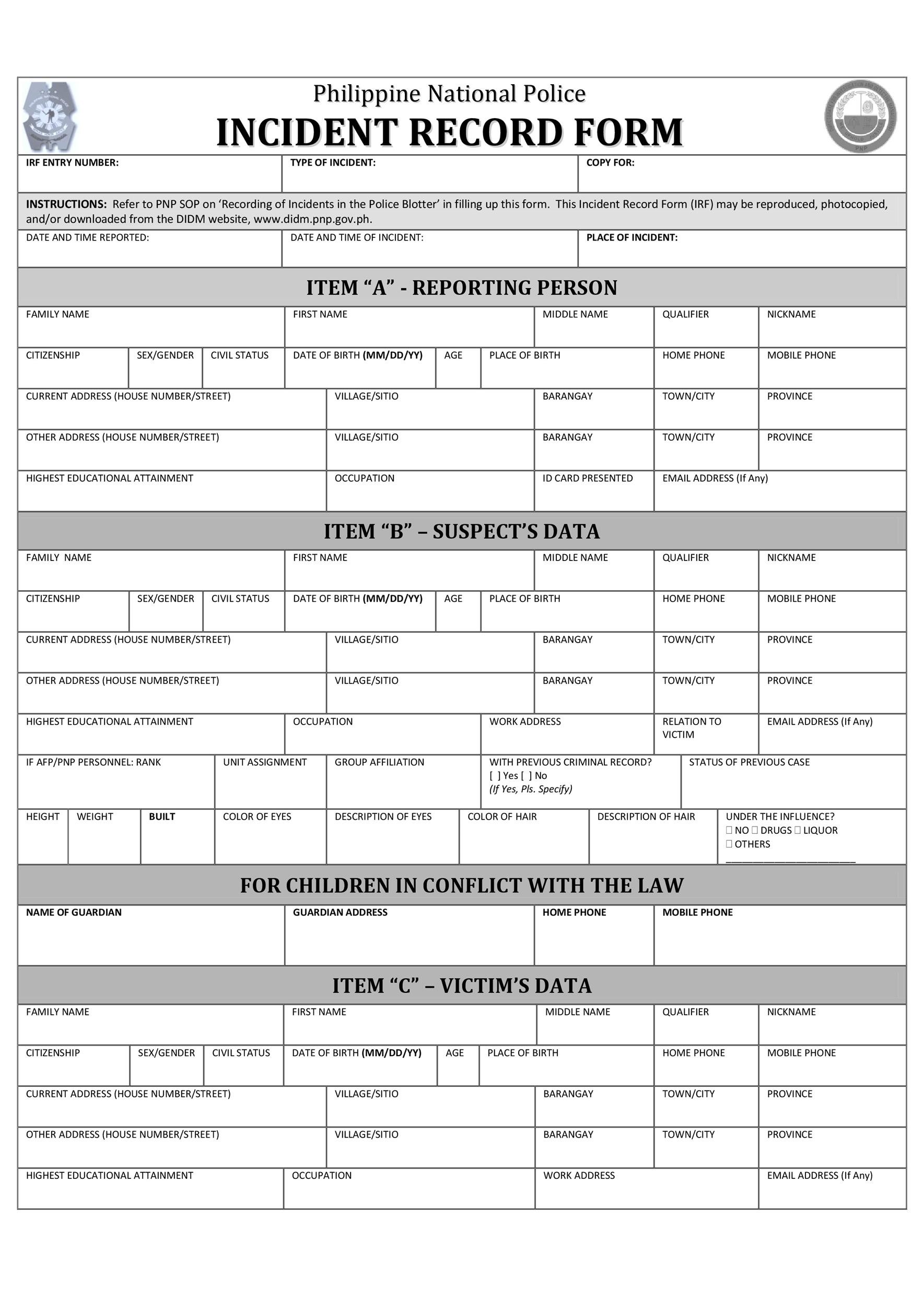 20 Police Report Template Examples Fake Real TemplateLab