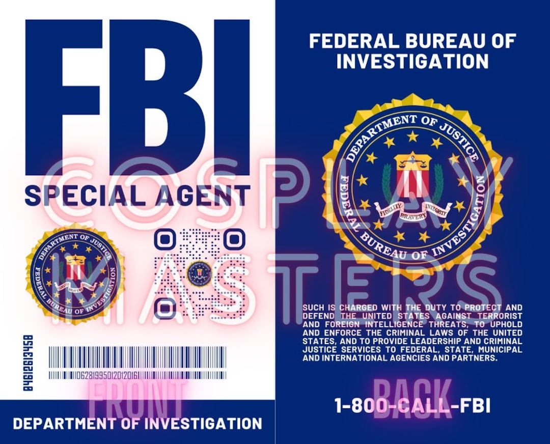 Printable Fbi Badge Template