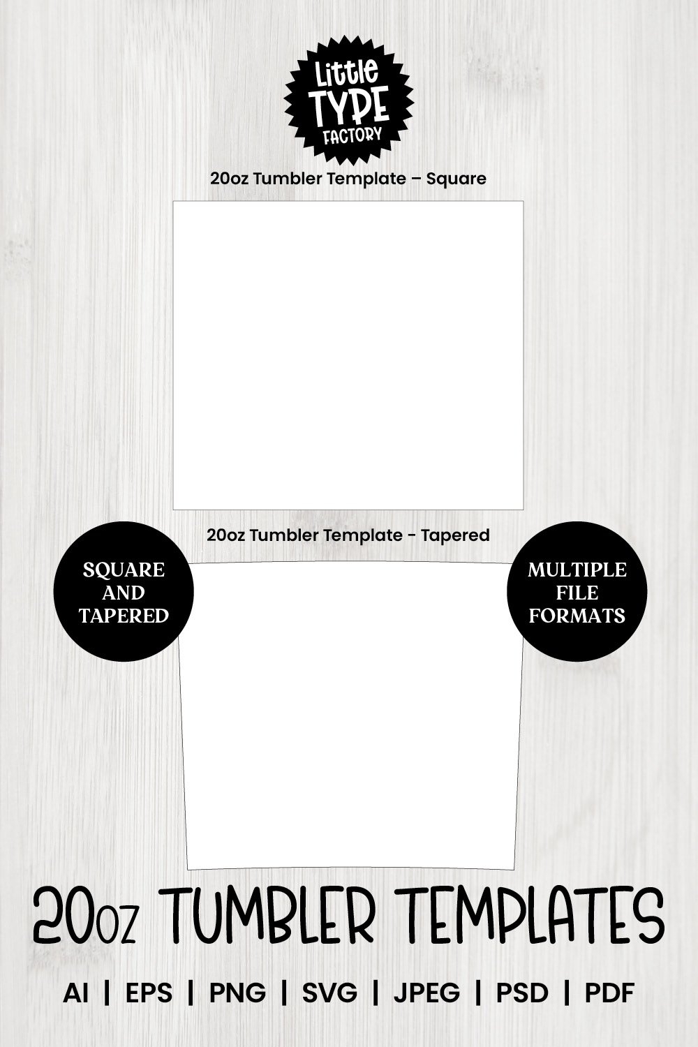Printable 20 Oz Tumbler Template