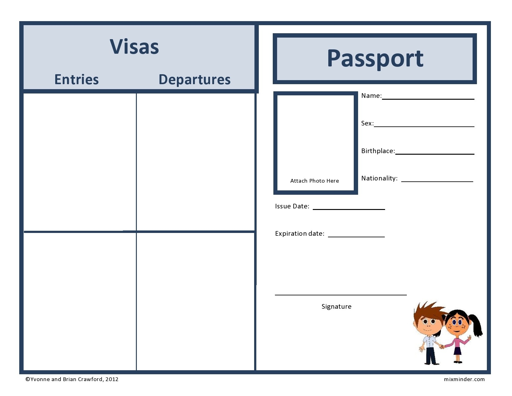 Free Printable Passport Template