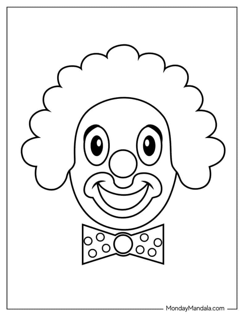 24 Clown Coloring Pages Free PDF Printables 