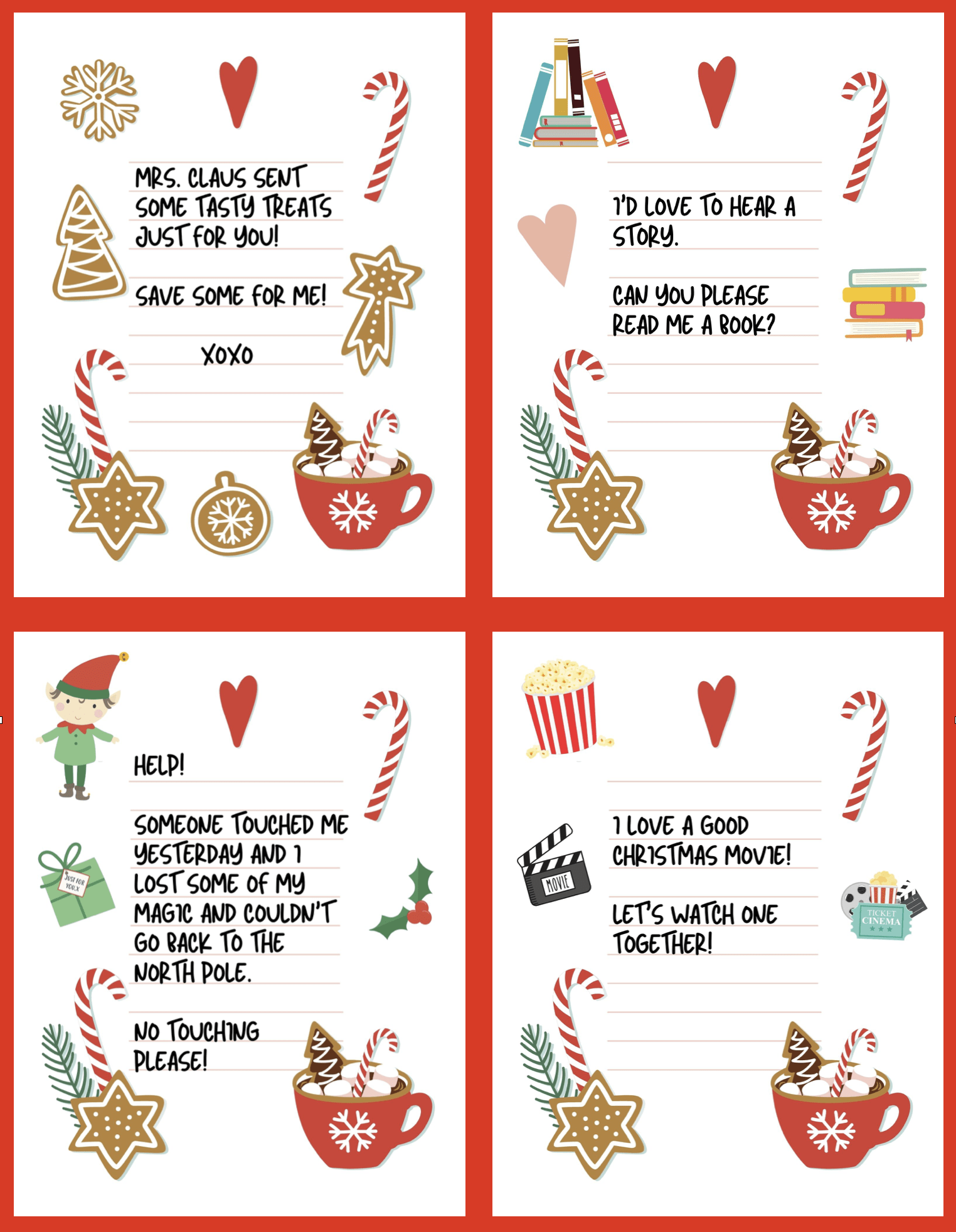 Free Printable Elf On The Shelf Note Template