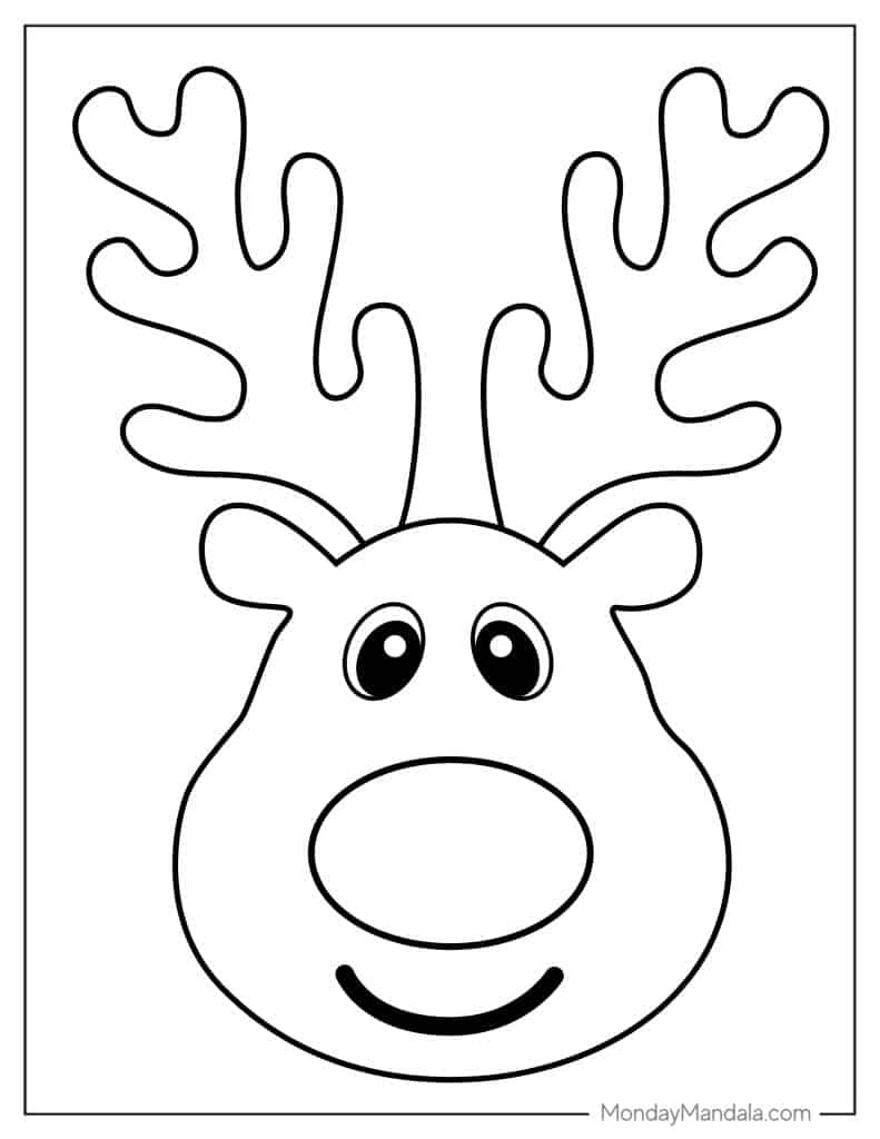 24 Rudolph Coloring Pages Free PDF Printables 
