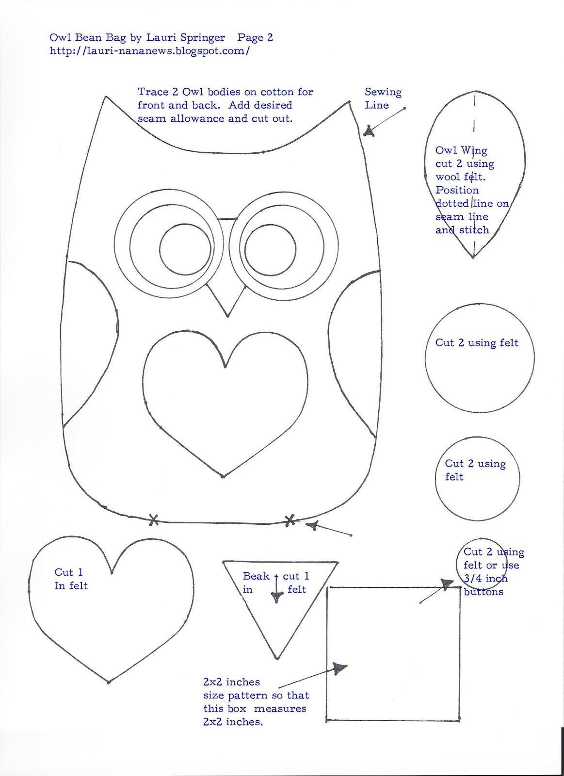 Printable Owl Pattern Template