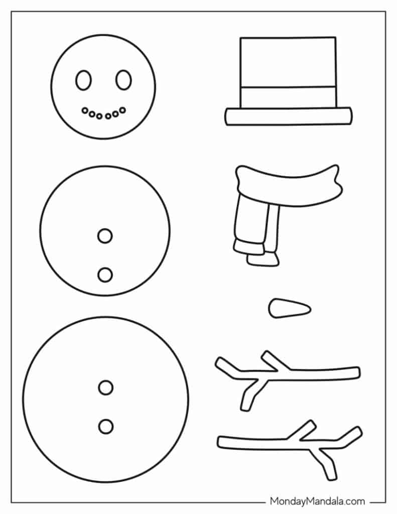 Printable Build A Snowman Template