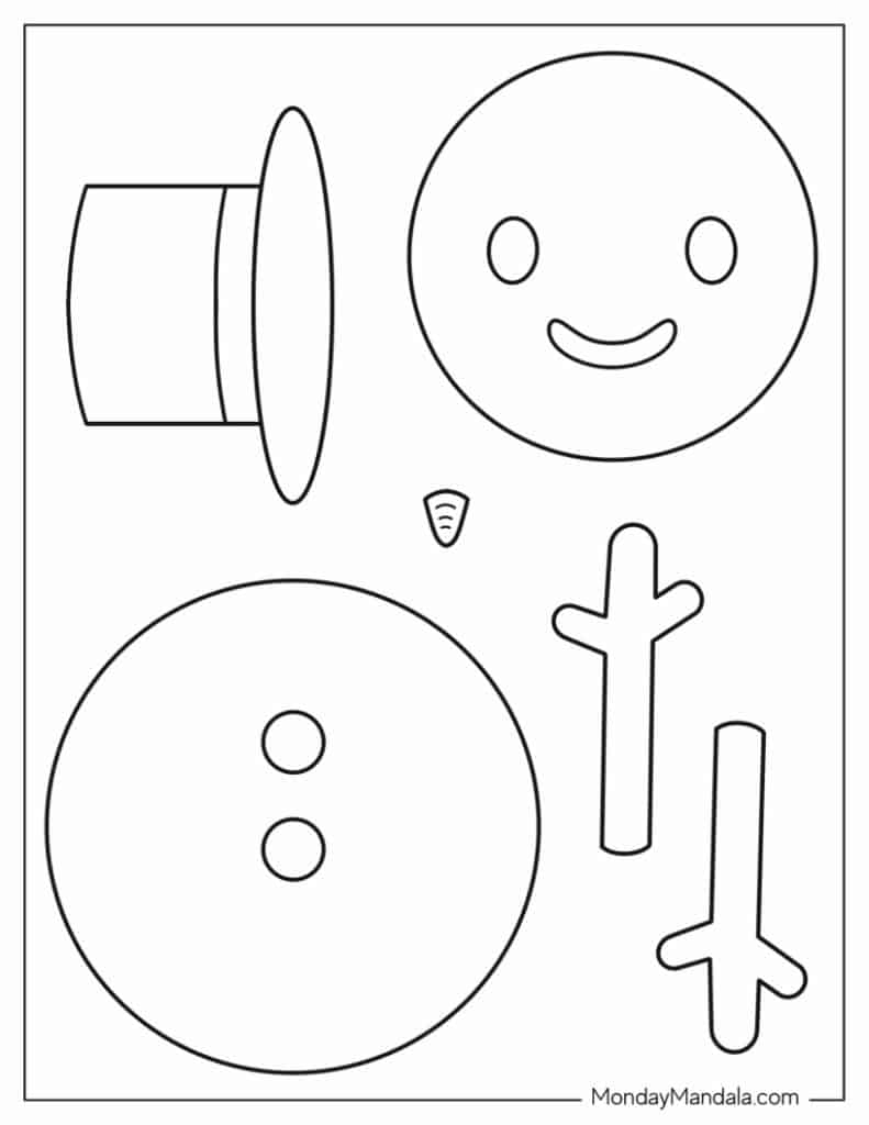 Cut Out Snowman Template Printable