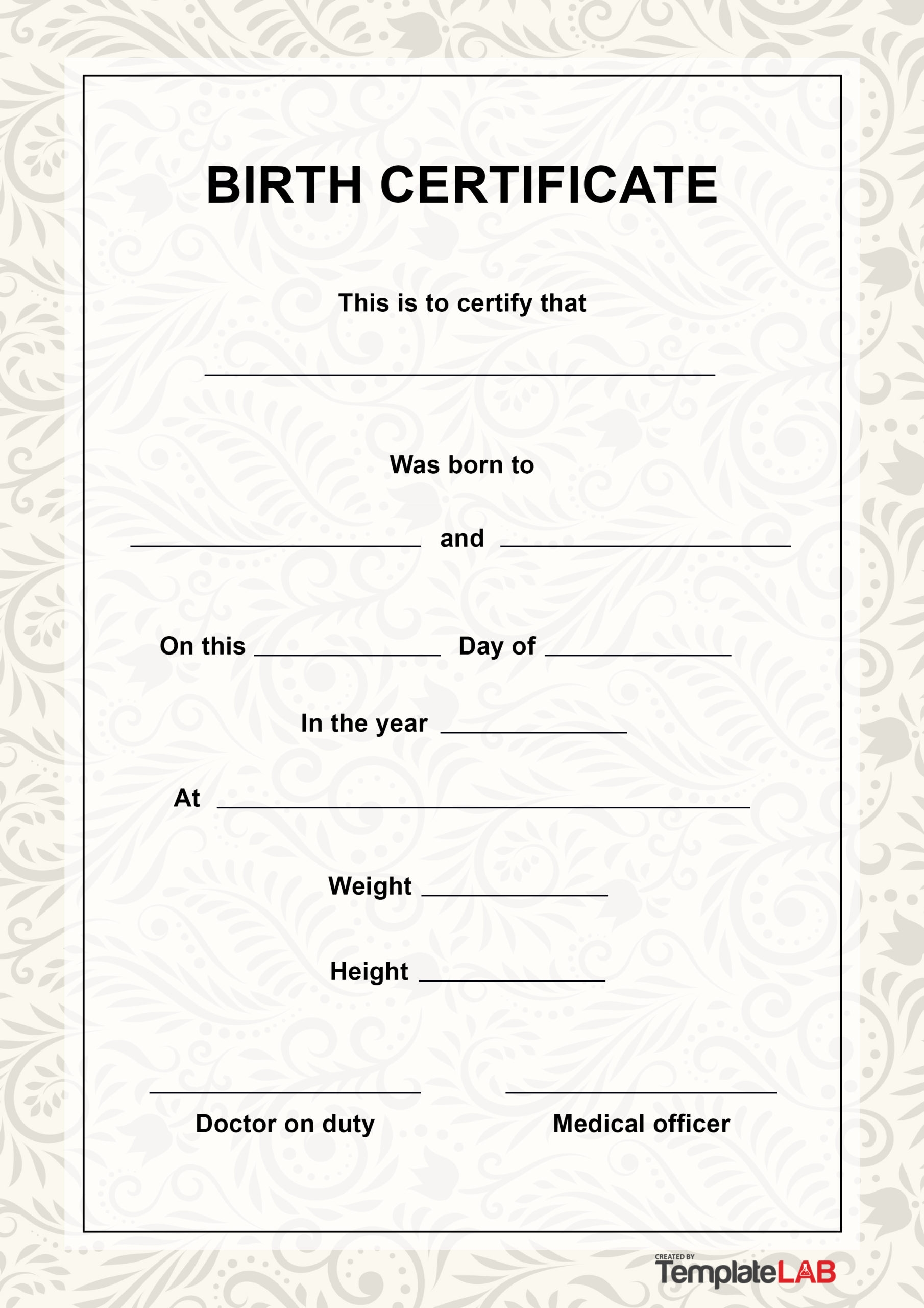 27 Birth Certificate Templates Word PPT PDF TemplateLab