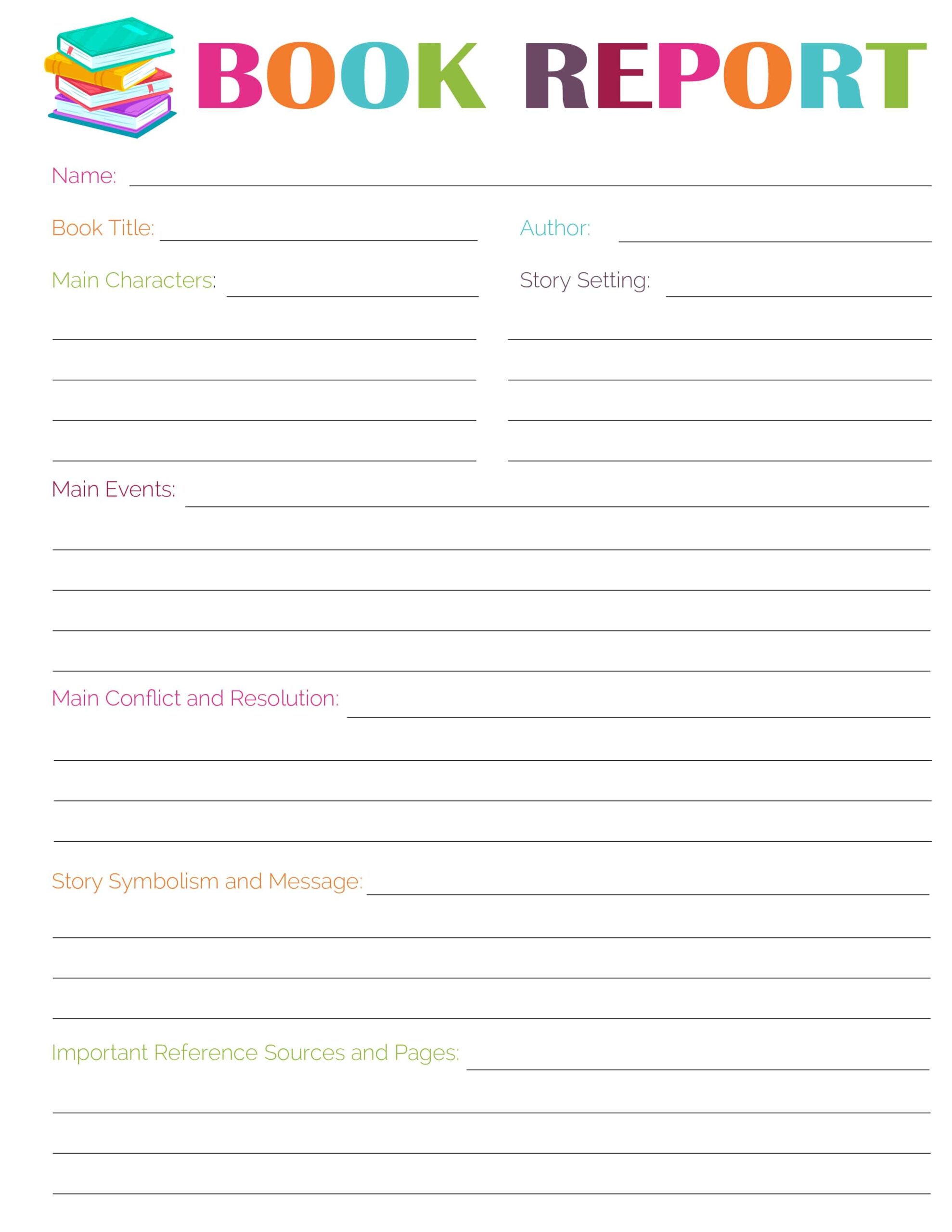 3 Free Printable Book Report Templates Freebie Finding Mom