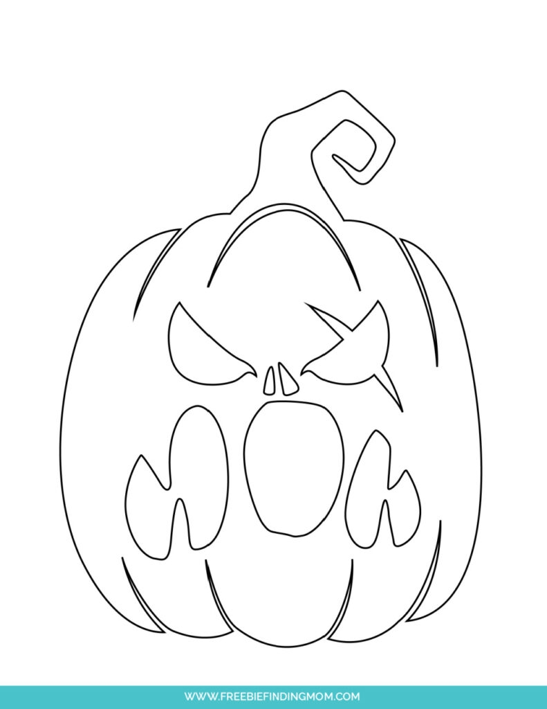 Scary Pumpkin Template Printable