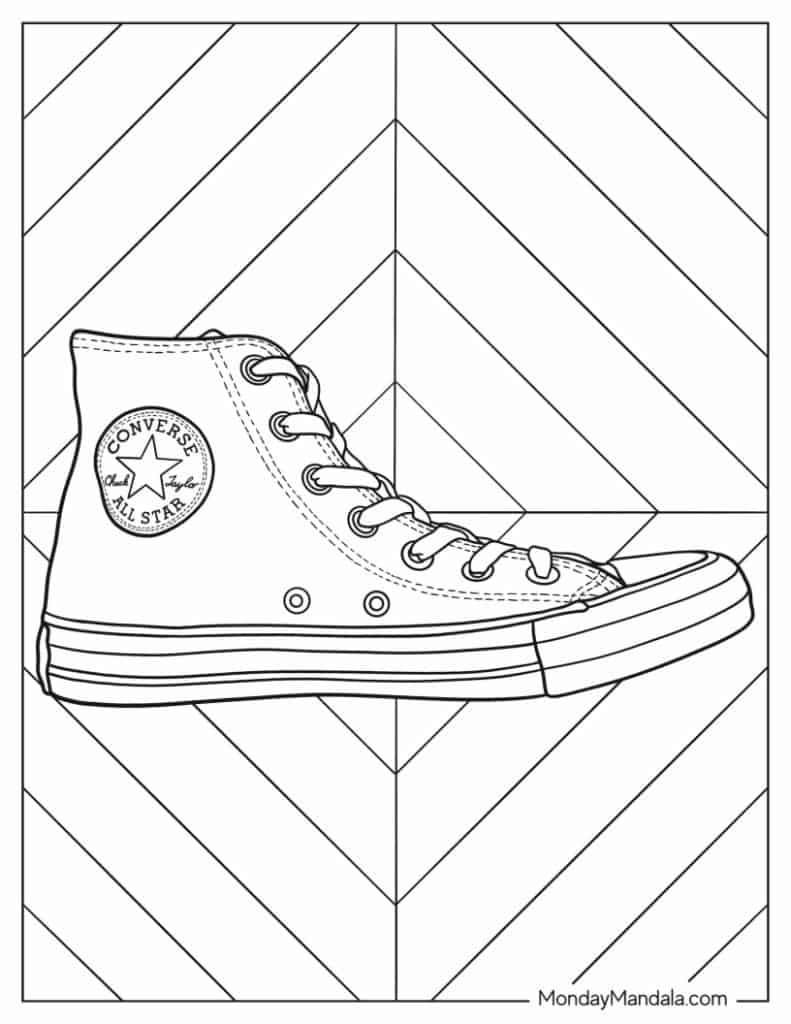 Printable Converse Shoe Template