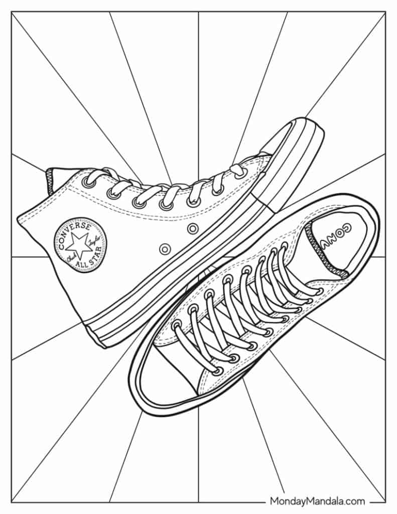 Printable Converse Shoe Template