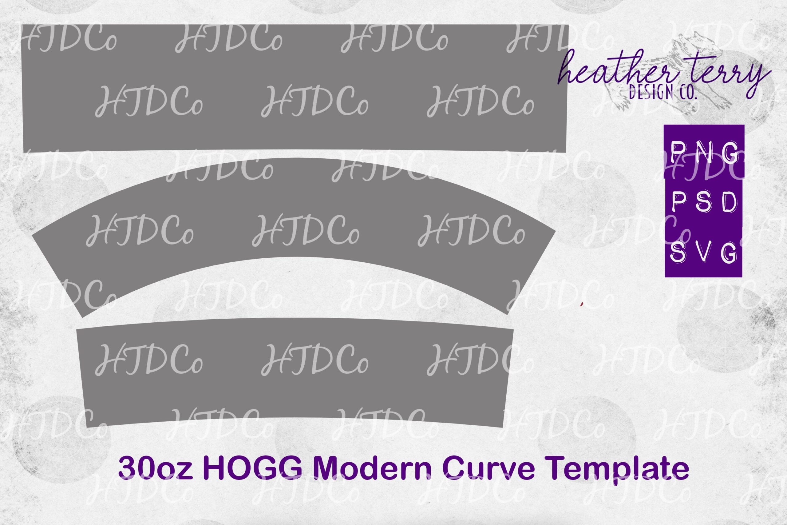 30oz Modern Curve Tumbler Template