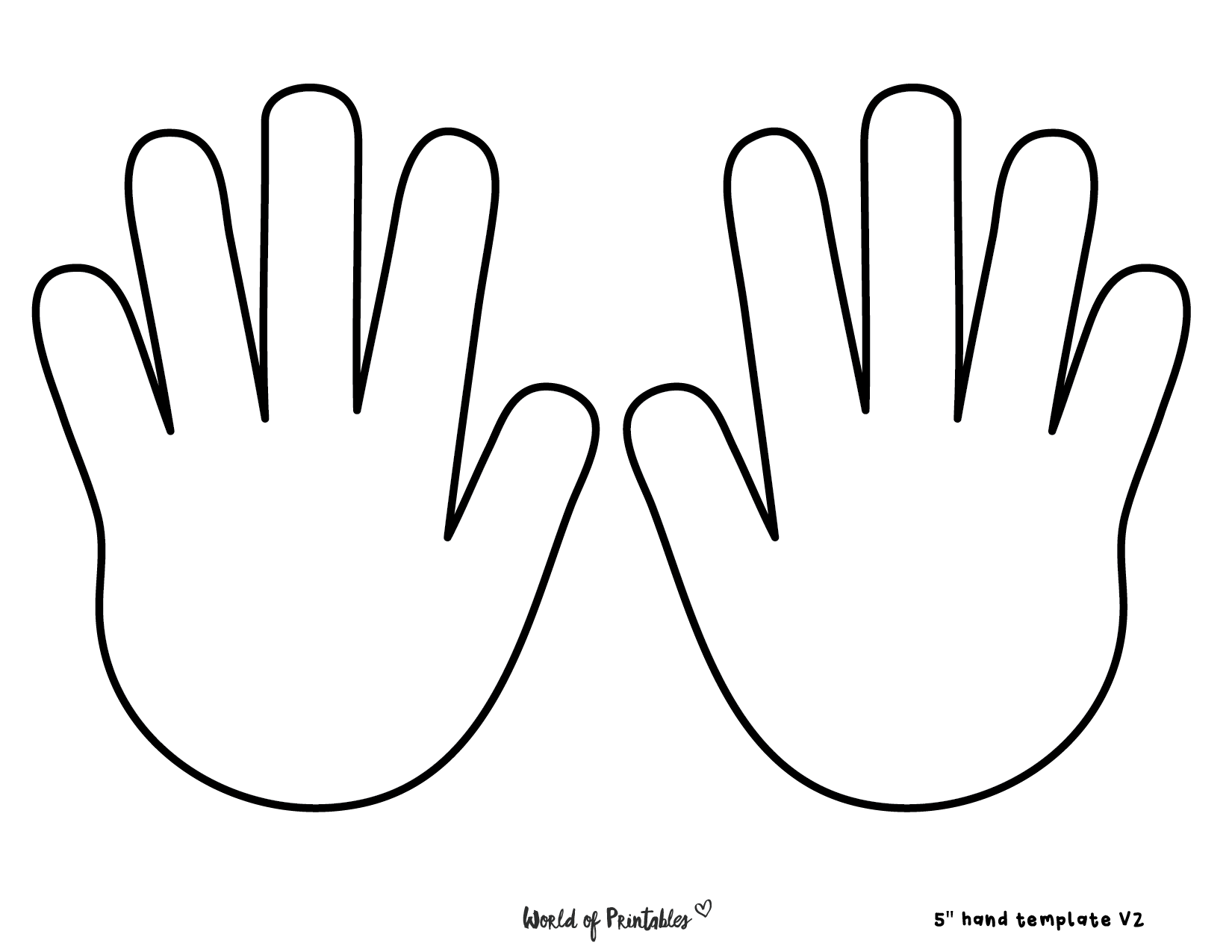 Cut Out Hand Template Printable
