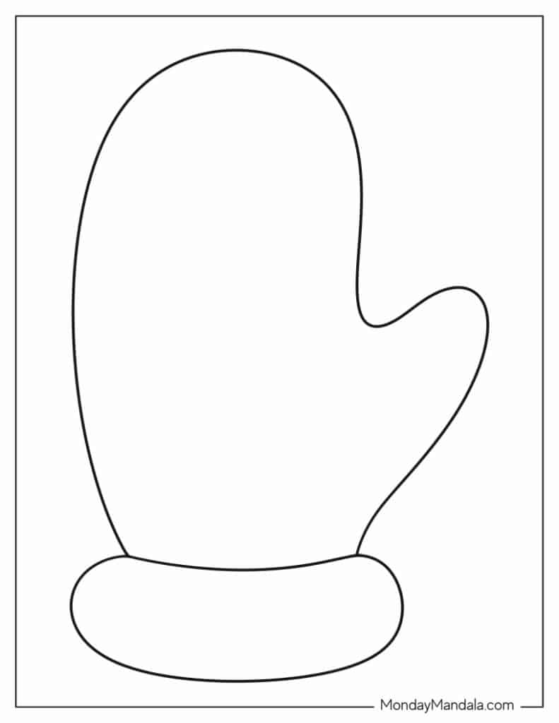 Free Printable Mitten Template