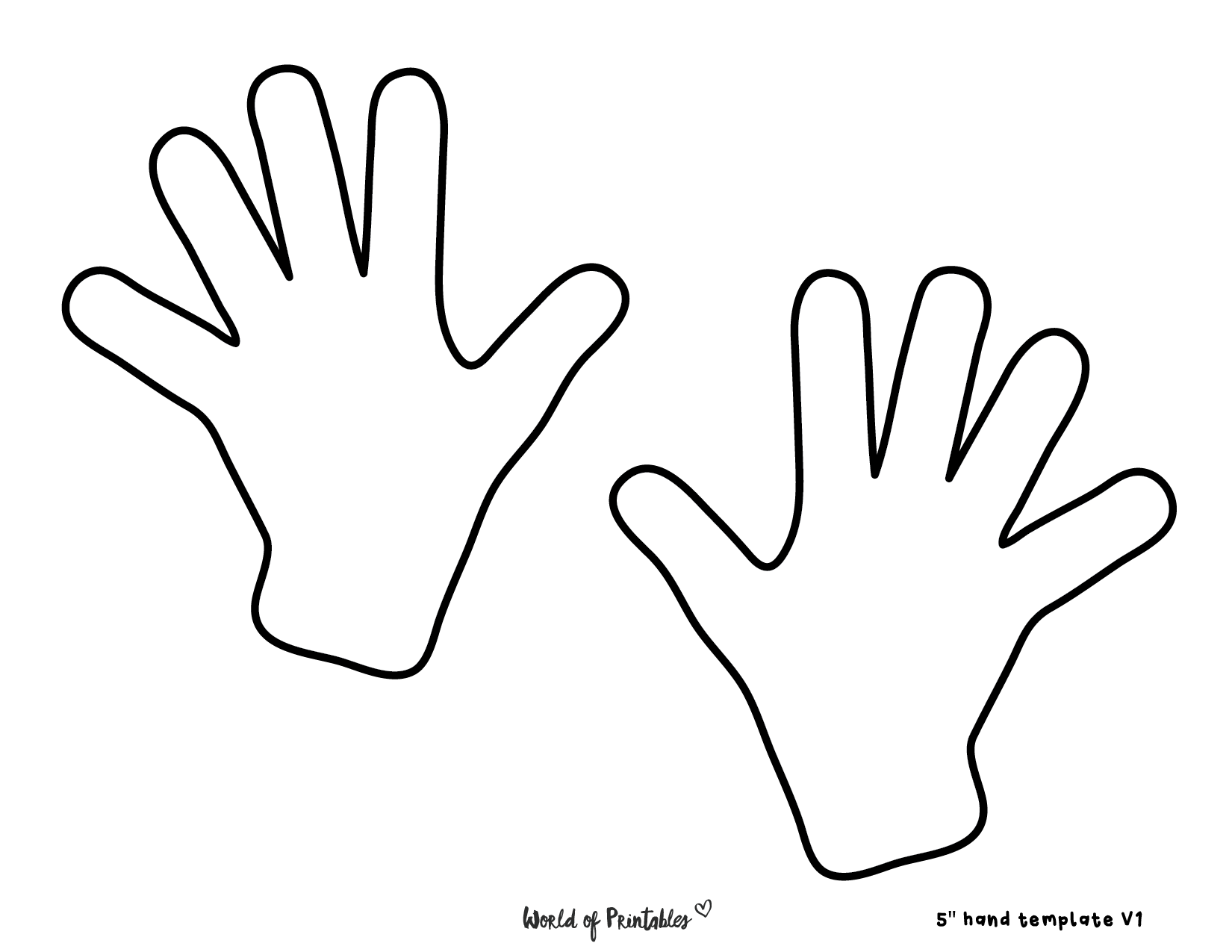 Cut Out Hand Template Printable